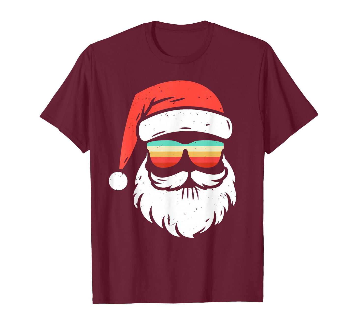 Retro Xmas In July Sunglasses Santa Summer Christmas In June T-Shirt