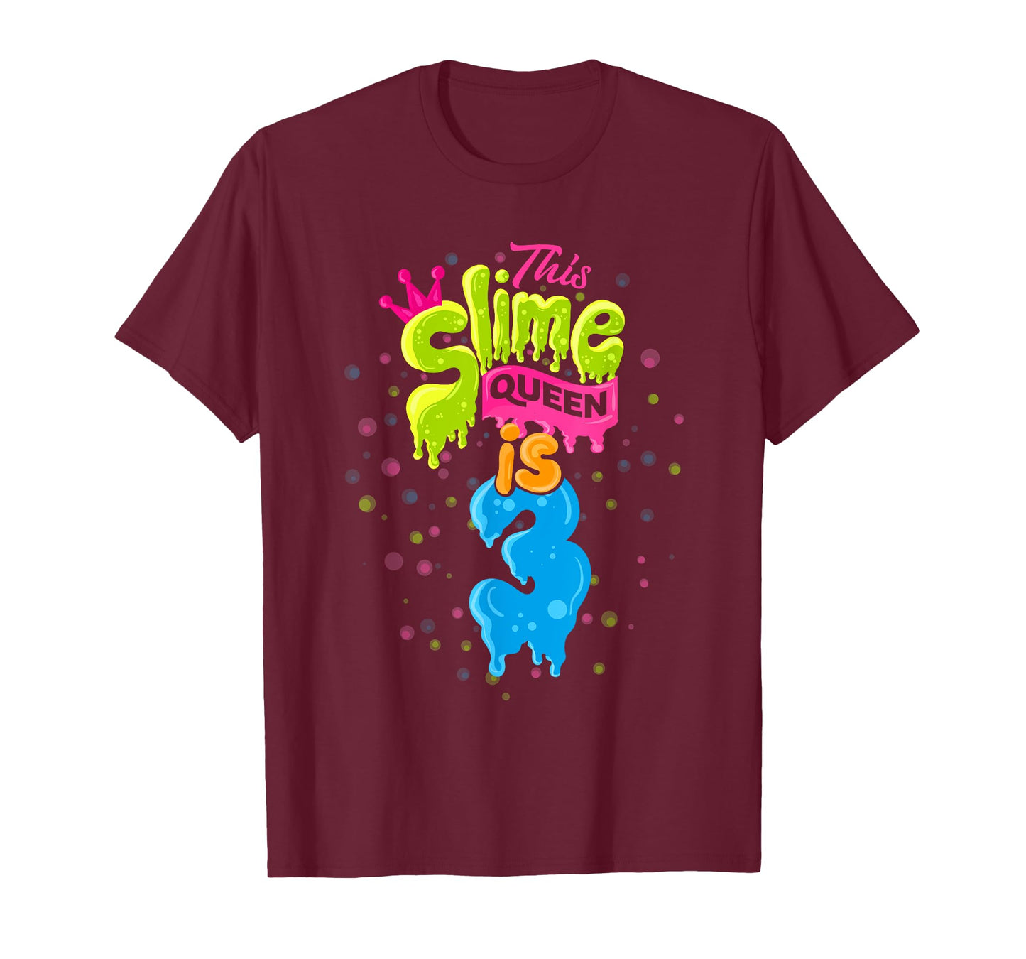 Slime Queen T-Shirt 3rd Birthday Slime Shirt 3 T-Shirt