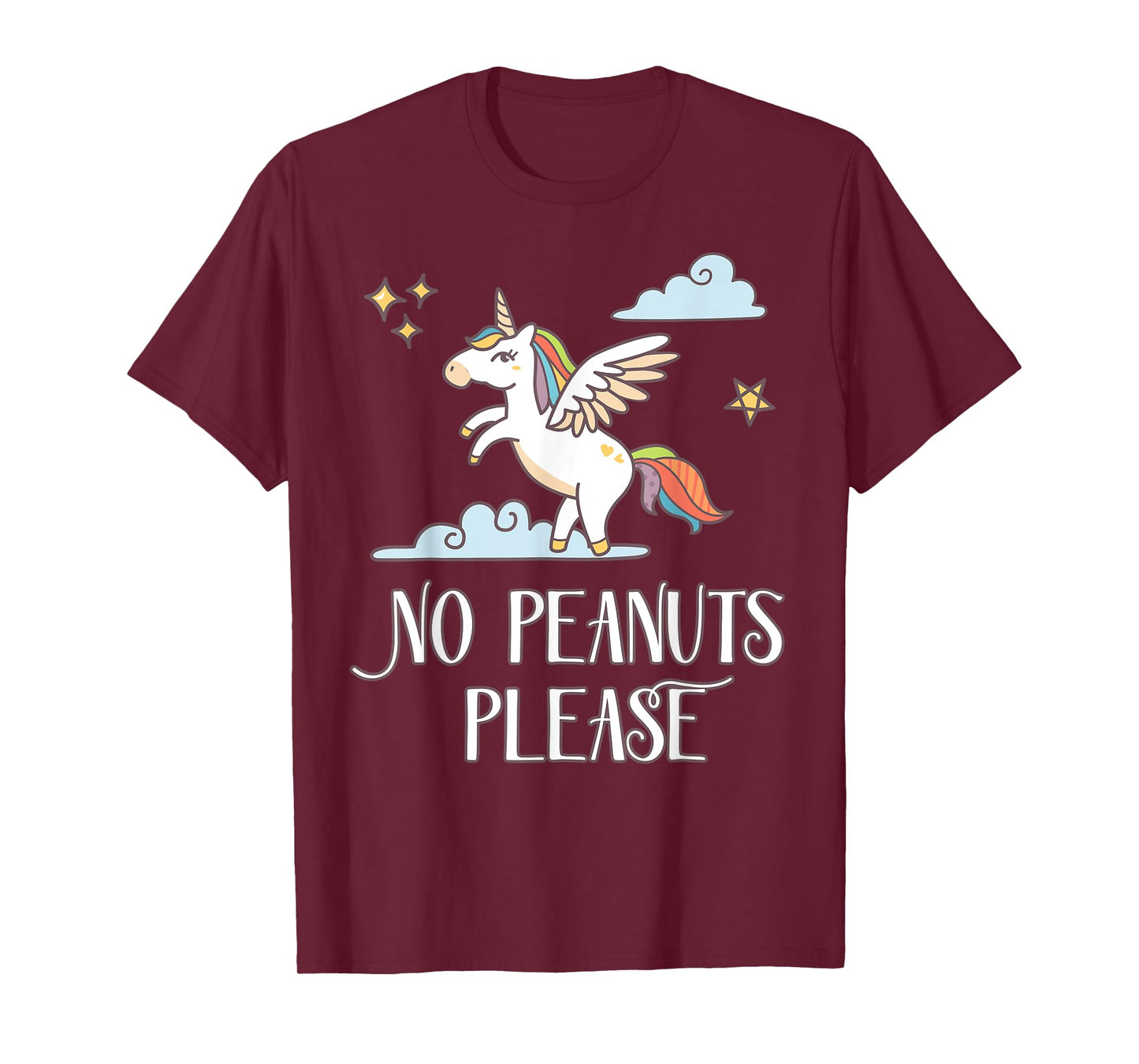 No Peanuts Please - Unicorn Theme Tshirt for Peanut Allergy T-Shirt