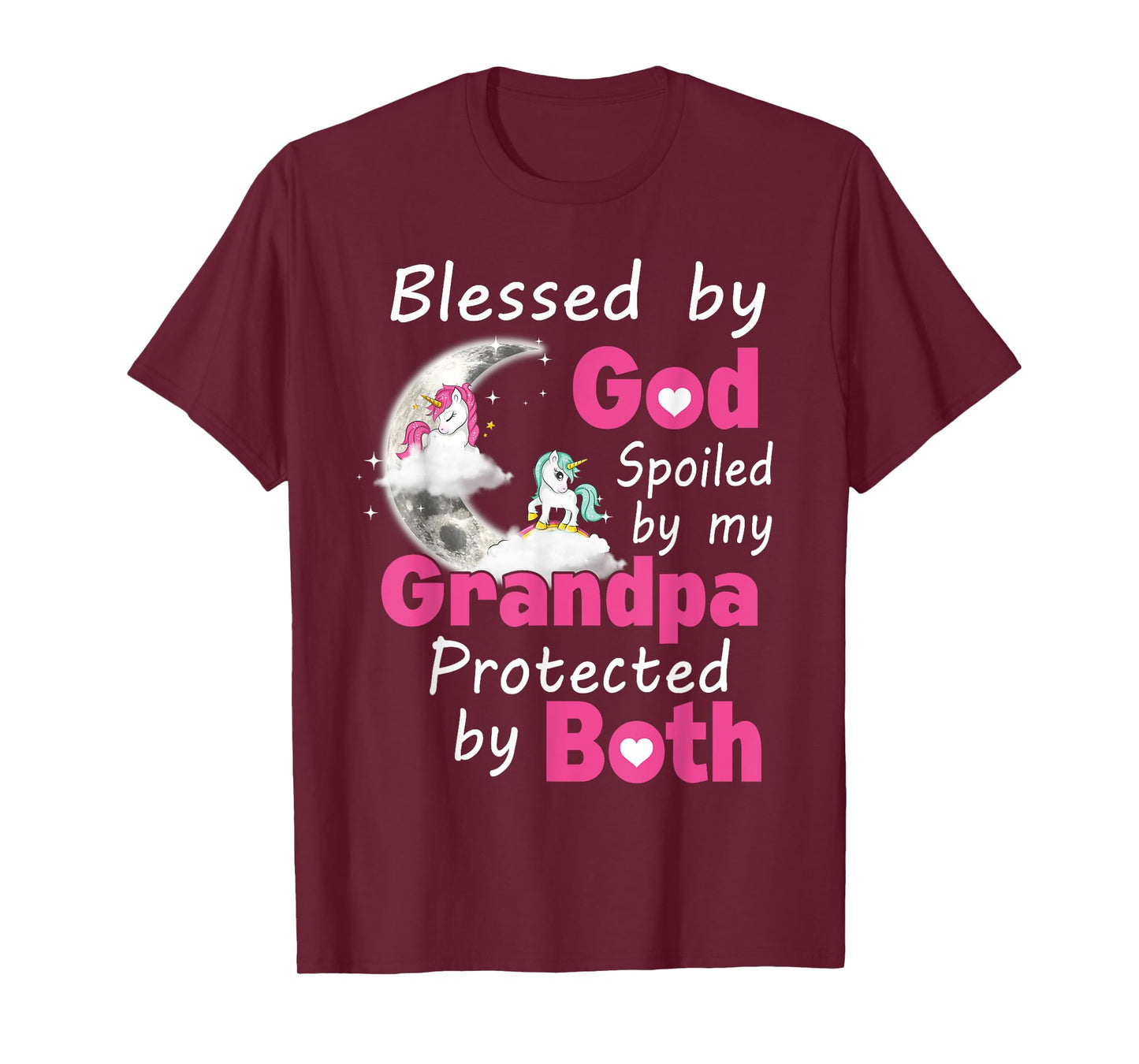 Blessed By God Spoiled By My Grandpa Protected By Both T-Shirt