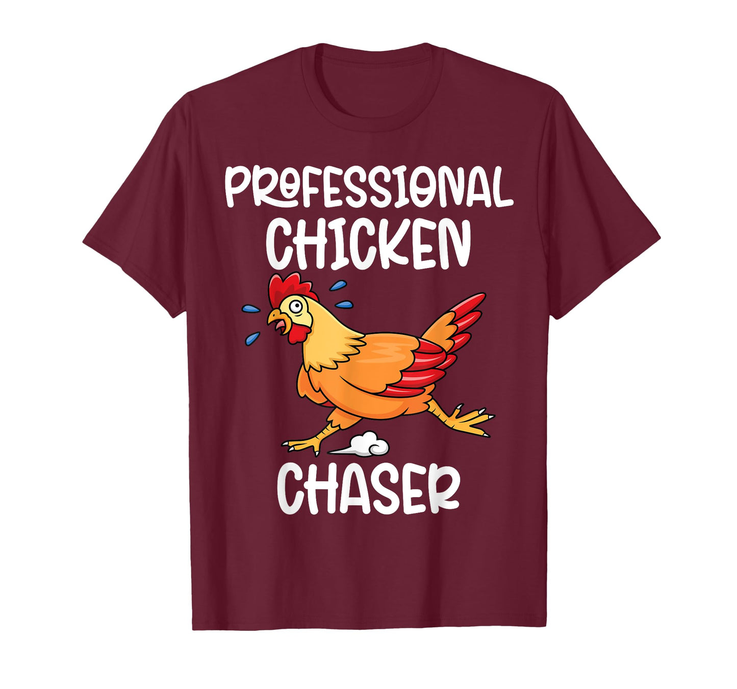 Professional Chicken Chaser Funny Farm Farmer Kids Running T-Shirt