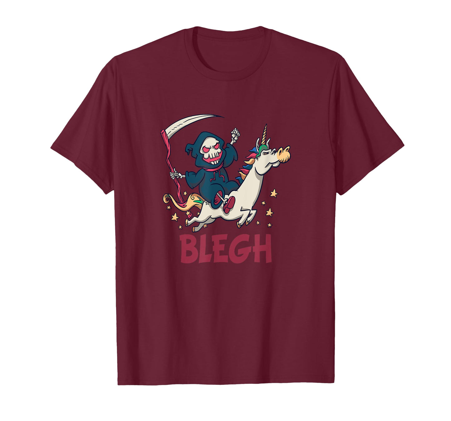 Blegh Funny Metalcore Reaper Unicorn Djent Deathcore T-Shirt