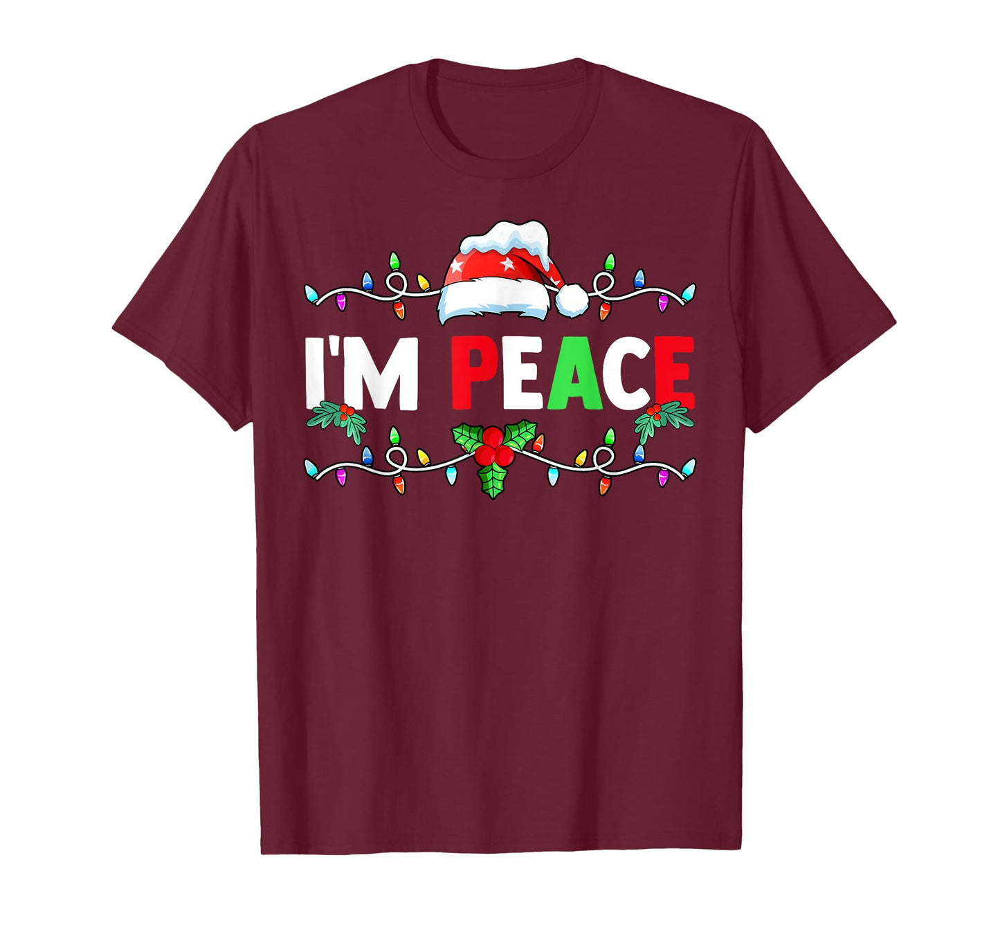 I Come In Peace I'm Peace Funny Matching Couple Christmas T-Shirt