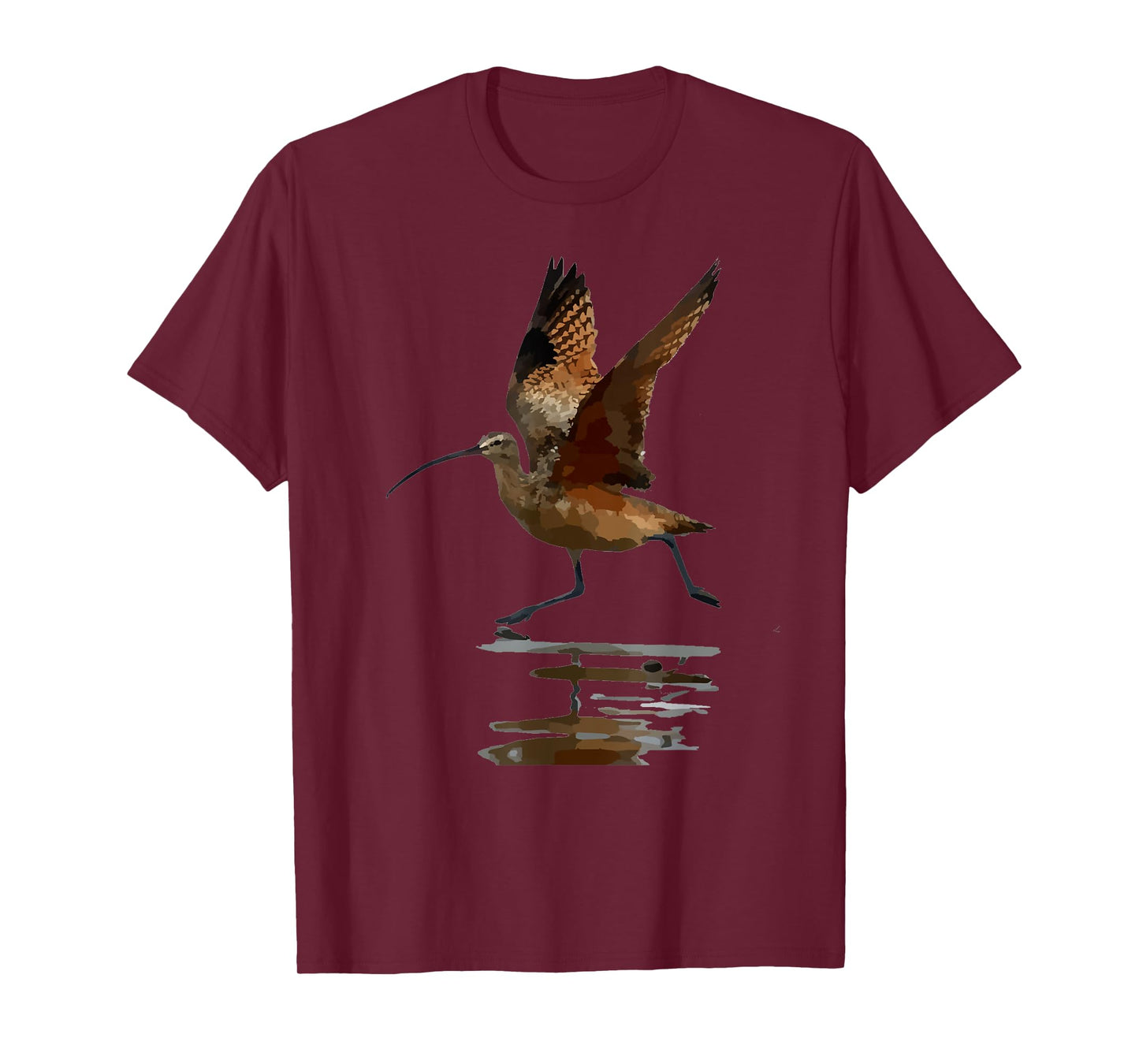 Curlew Bird Art Illustration T-Shirt