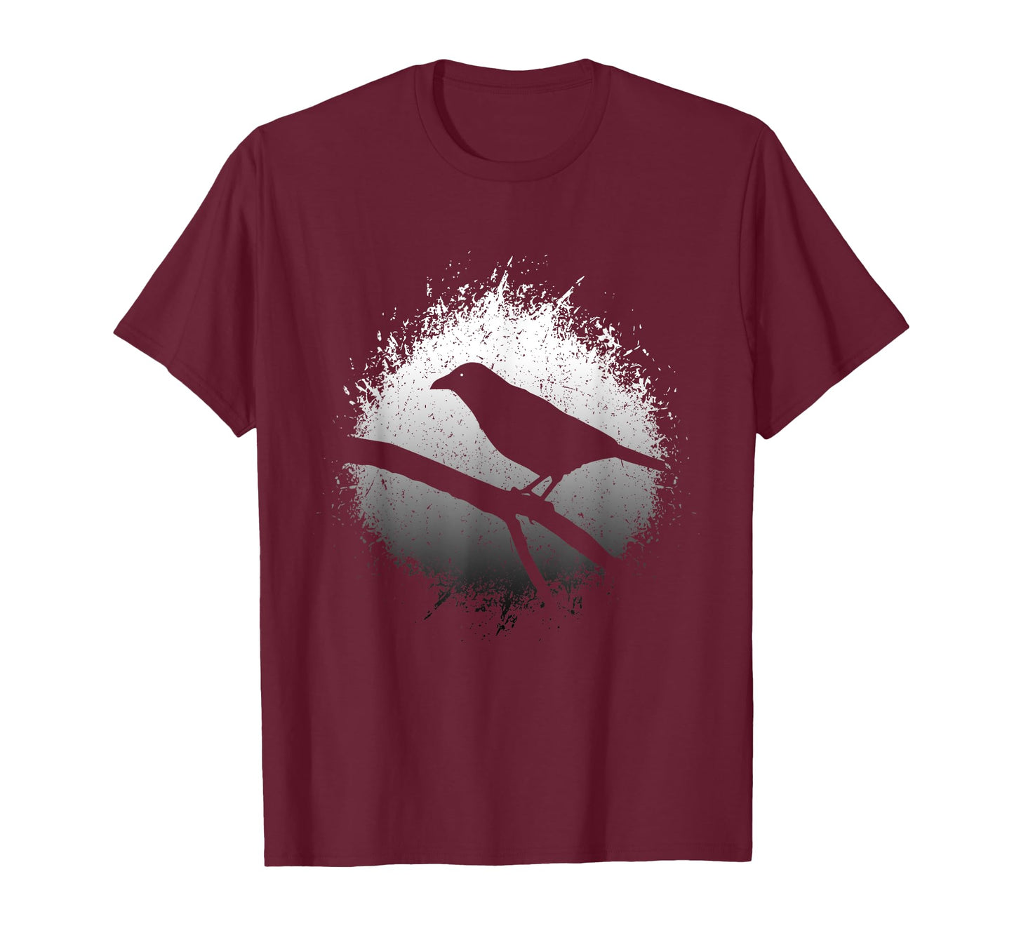 Black Raven Crow Gothic Bird Silhouette T-Shirt