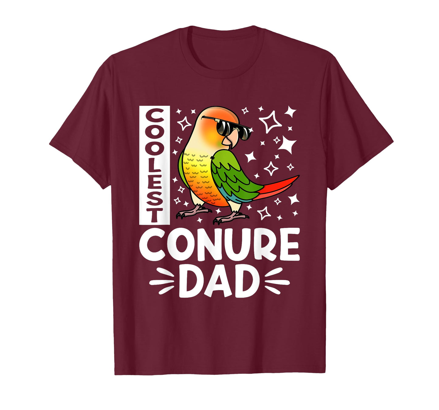 Coolest Conure Parrot Dad I Green Cheek Pineapple Conure T-Shirt