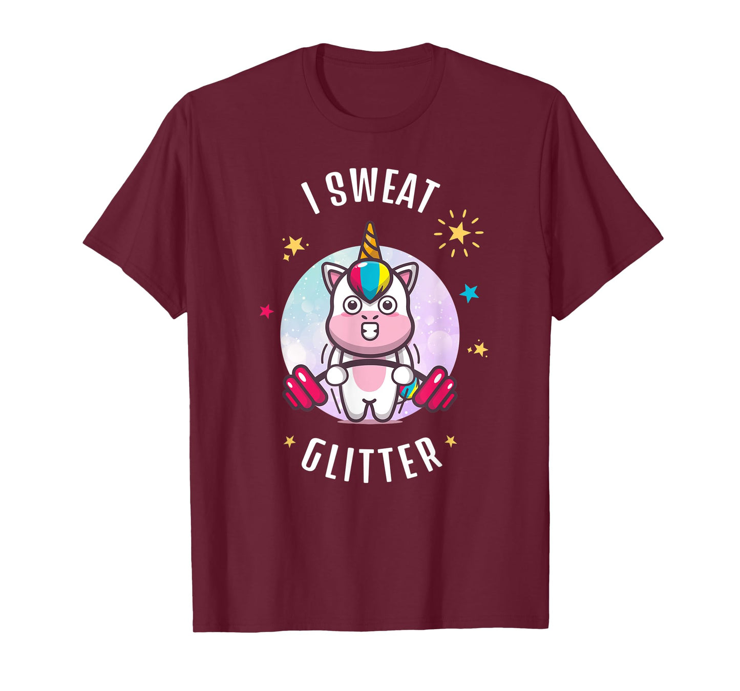 I Sweat Glitter - Funny Unicorn Sassy Fitness Workout T-Shirt