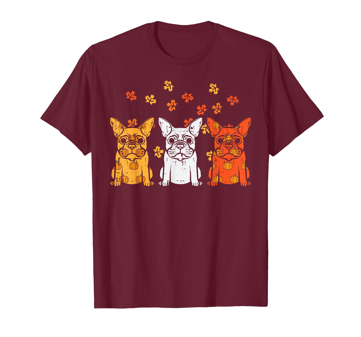 Thanksgiving French Bulldog Fall Frenchie Dog Men Women Kids T-Shirt
