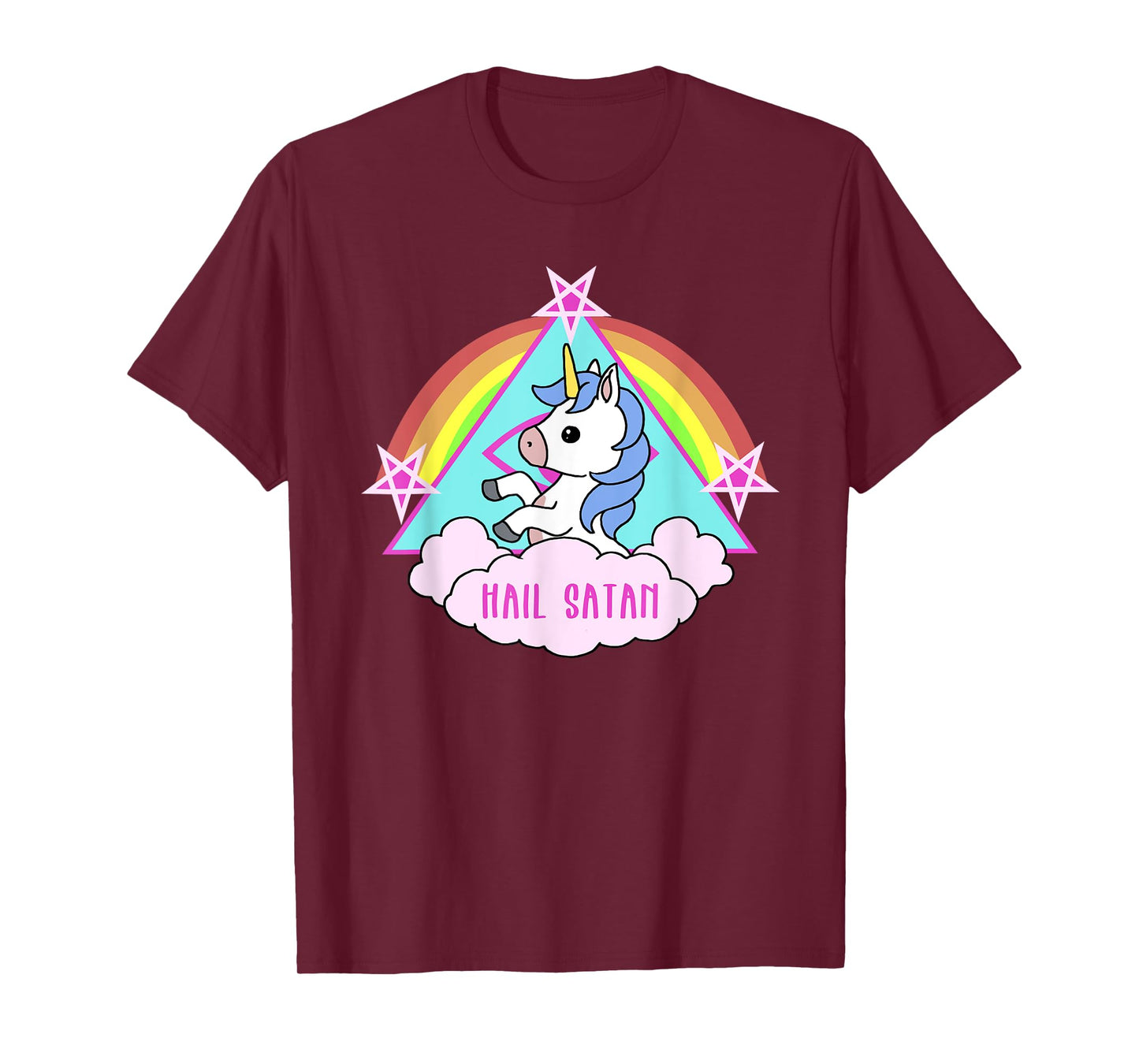 Hail Satan Funny Unicorn T-Shirt