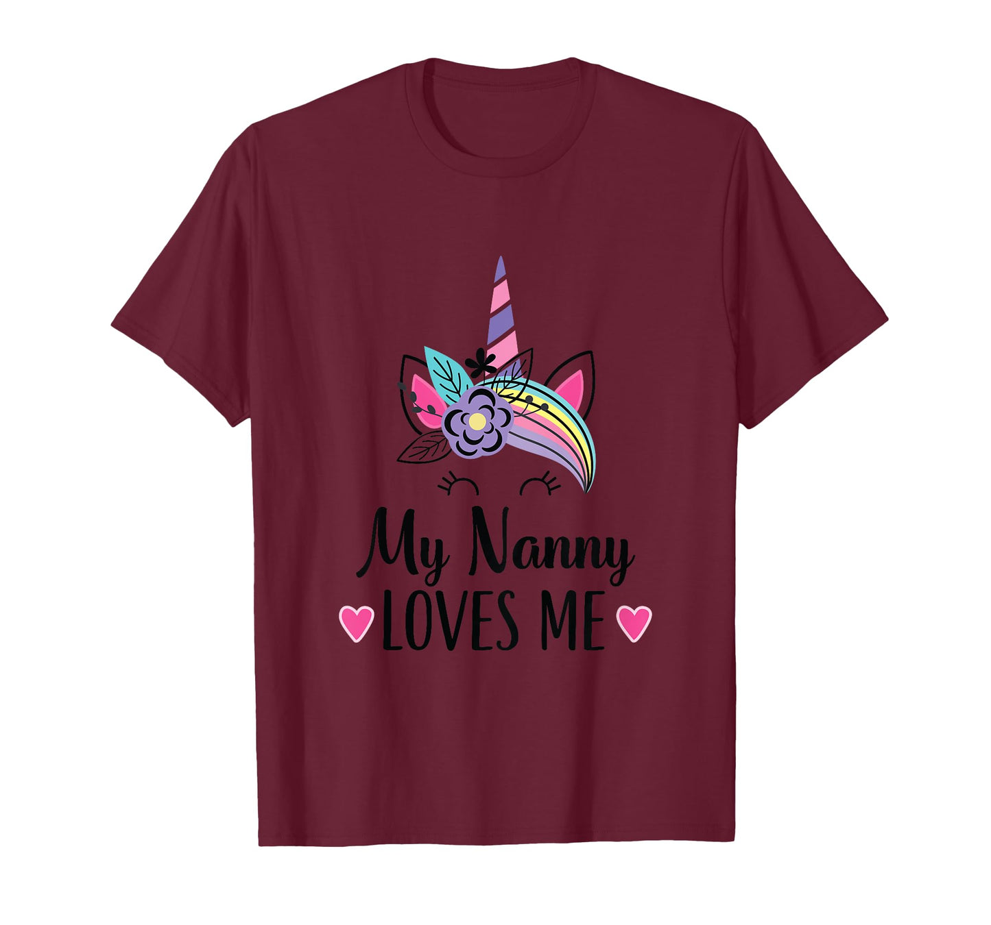 Kids My Nanny Loves Me Granddaughter Unicorn T-Shirt