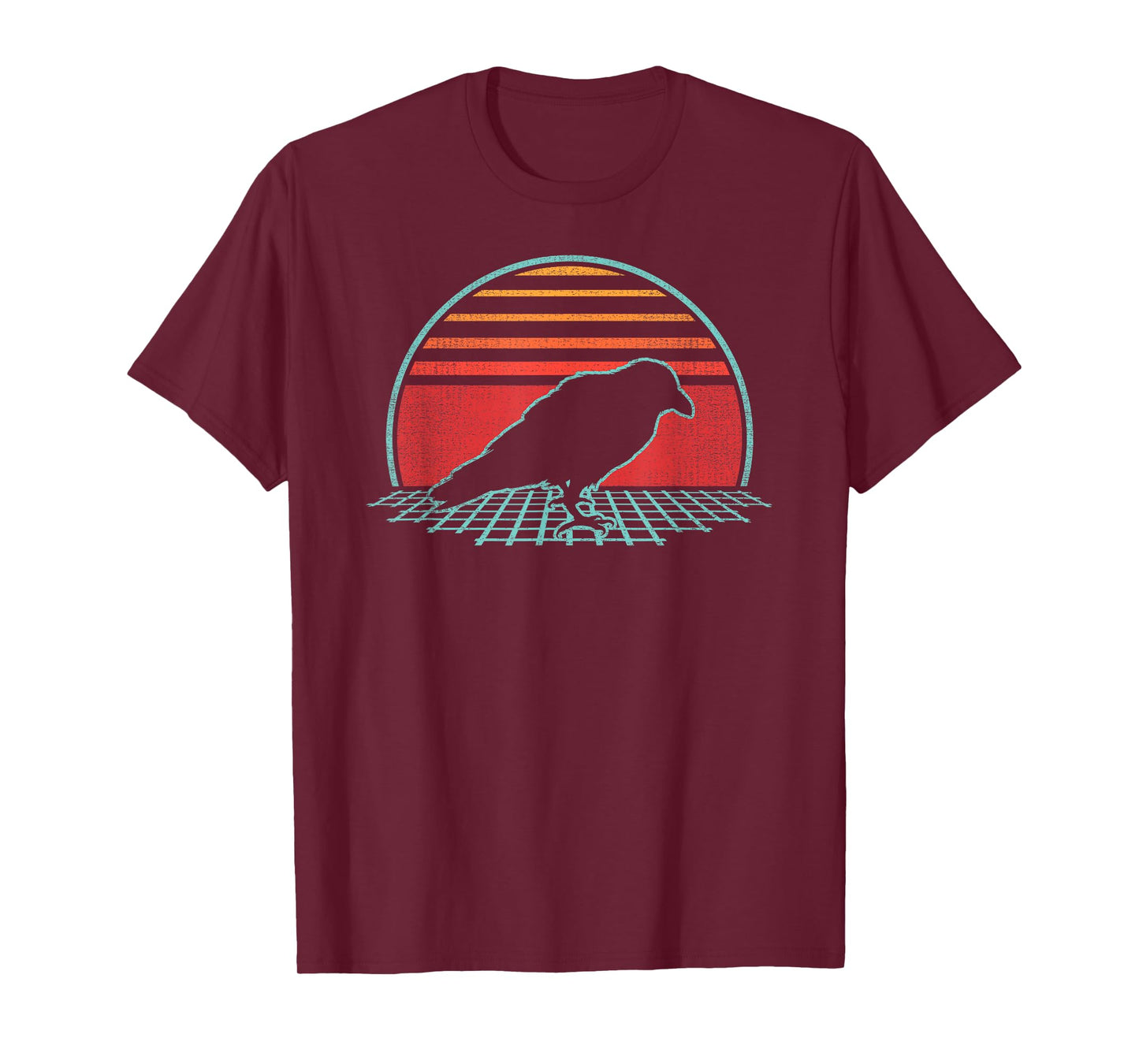 Raven Crow Lover Bird Animal Retro Vintage 80s Style T-Shirt