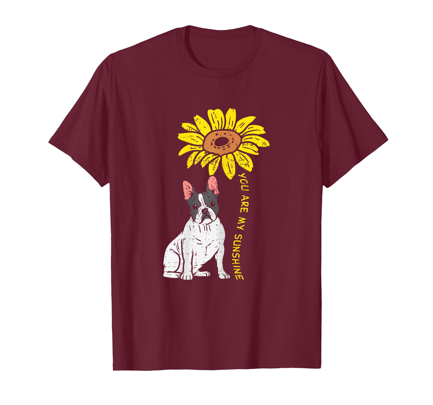 French Bulldog Sunflower Sunshine Frenchie Dog Women Gift T-Shirt