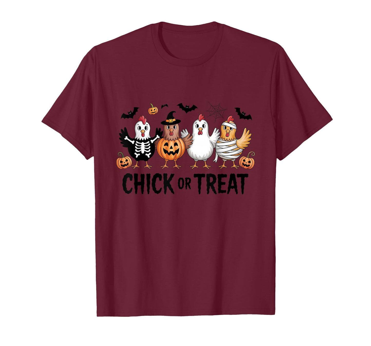 Chick Or Treat Halloween Witch Spooky Chicken T-Shirt