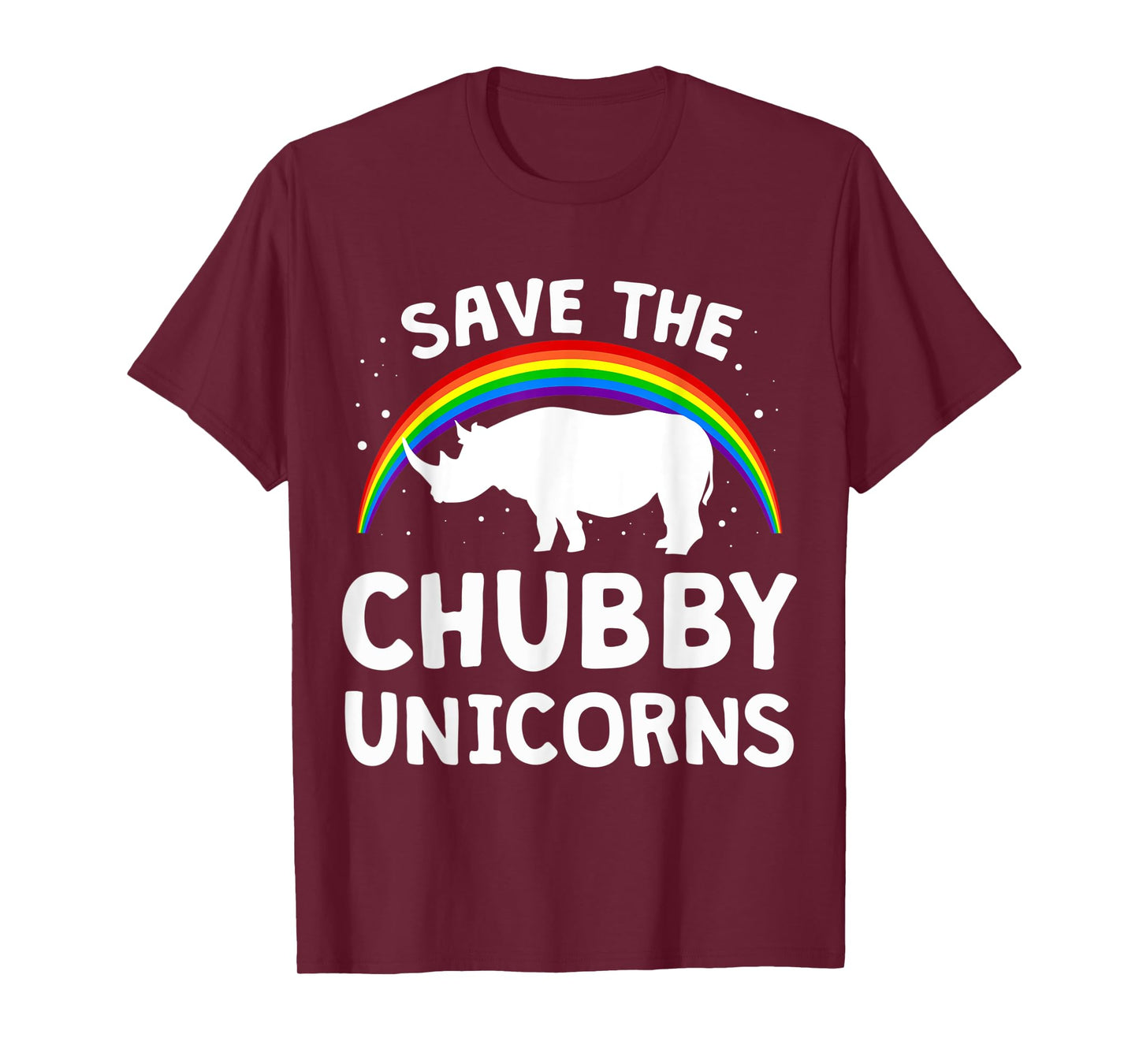 Funny Save The Chubby Unicorns Tee Shirt Rhino Lover Gift