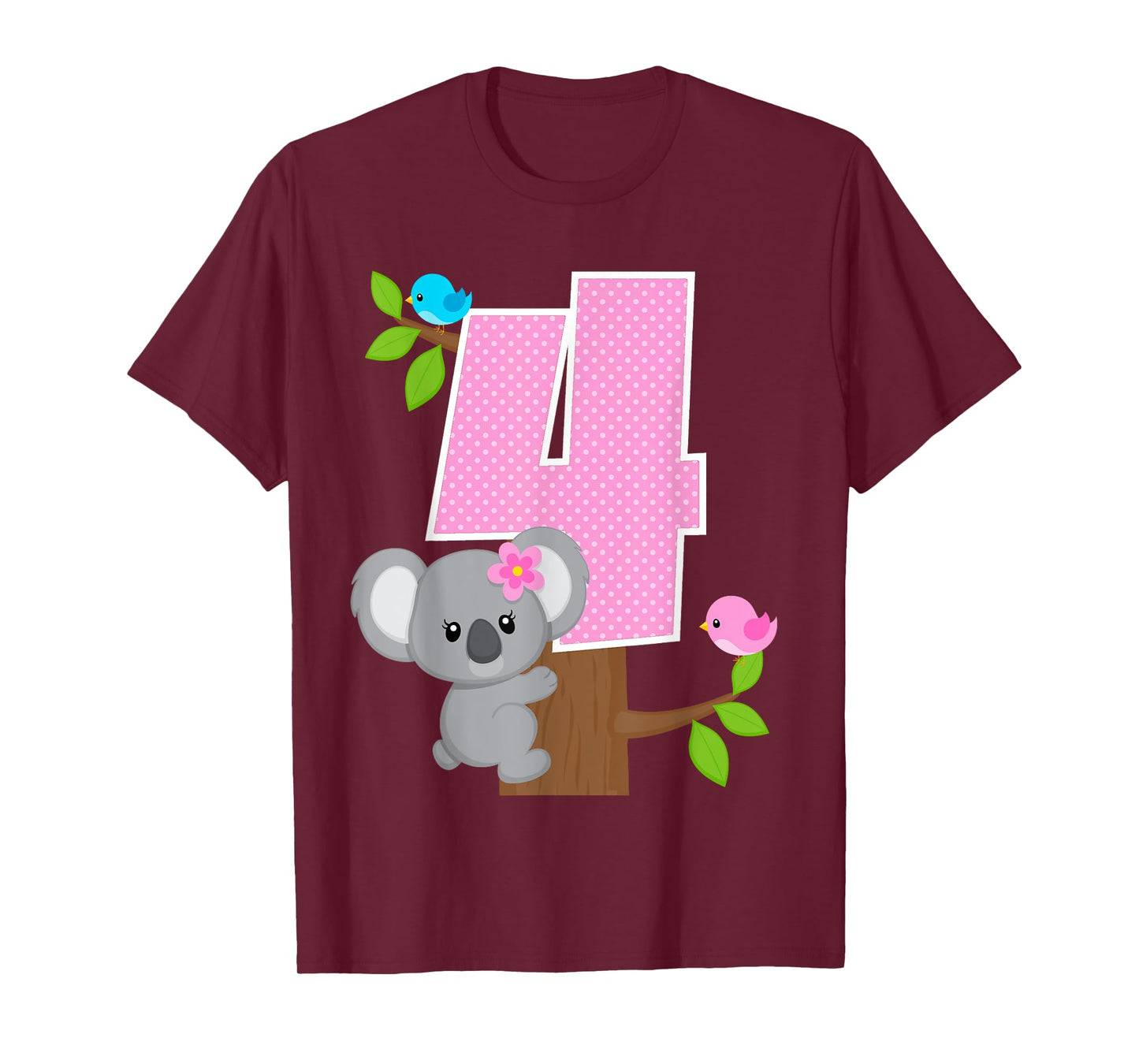 Koala Bear 4th Birthday Girl 4 Year Old Birthday Koalas Bday T-Shirt
