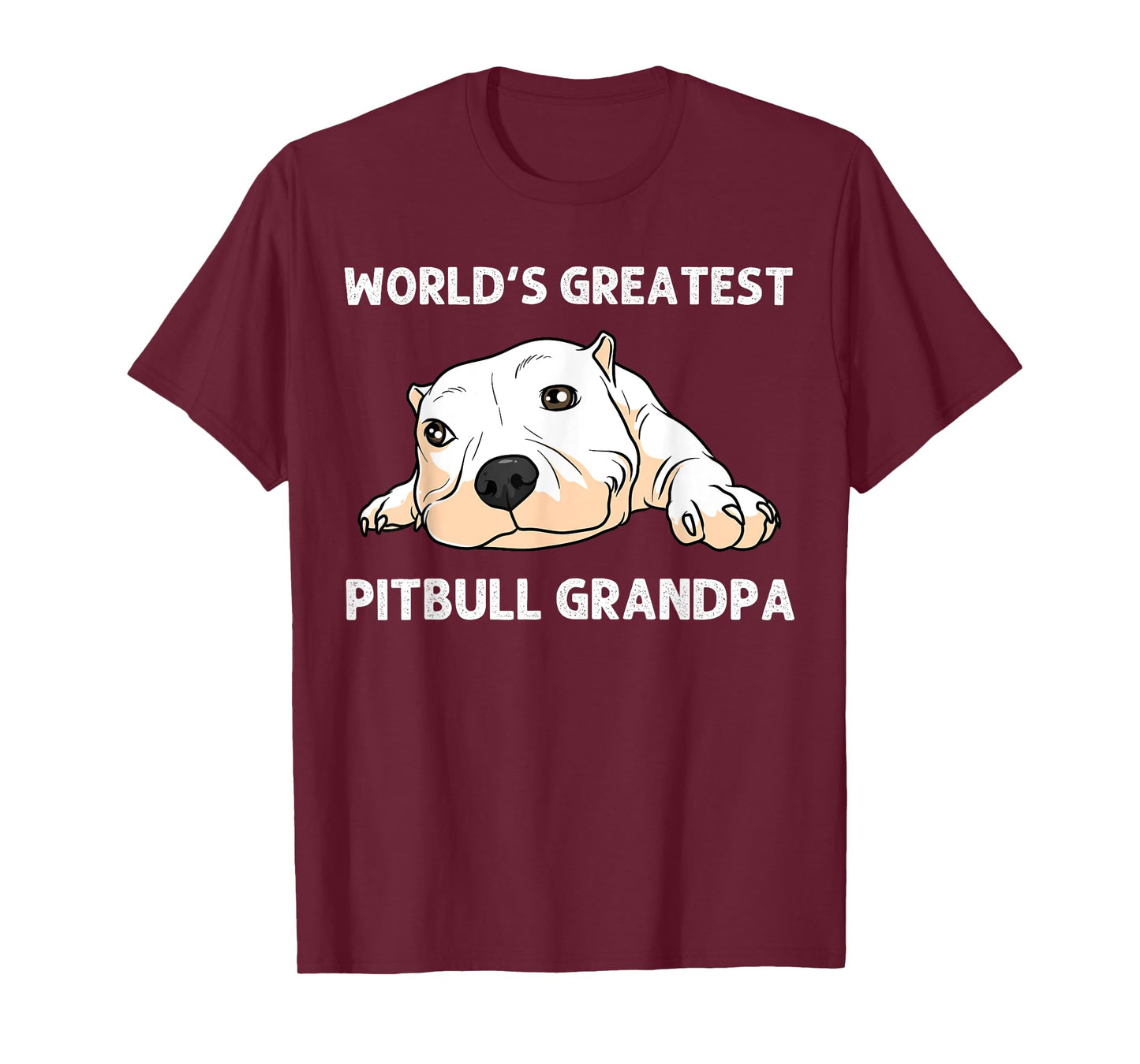 Funny Pitbull Gift For Grandpa Men Canine Dog Puppy Animal T-Shirt