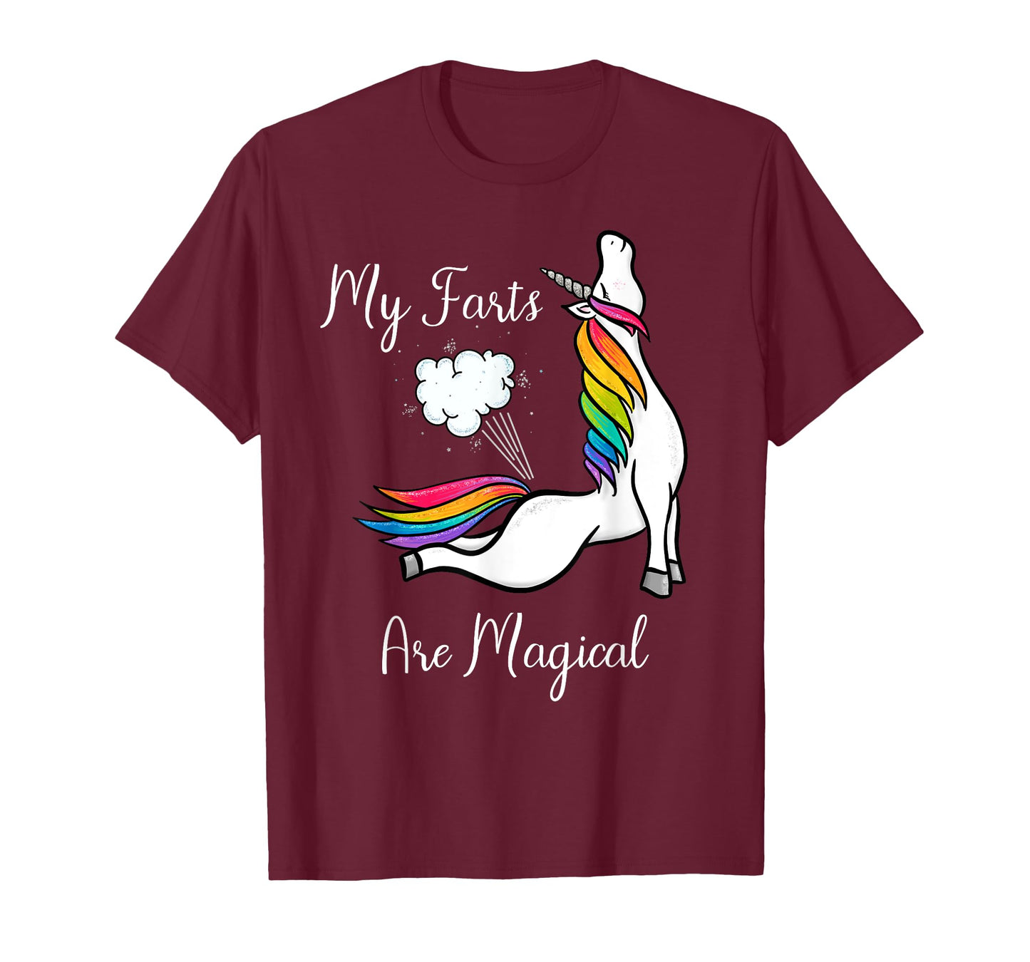 Funny Rainbow Farting Unicorn Gift My Farts Are Magical T-Shirt