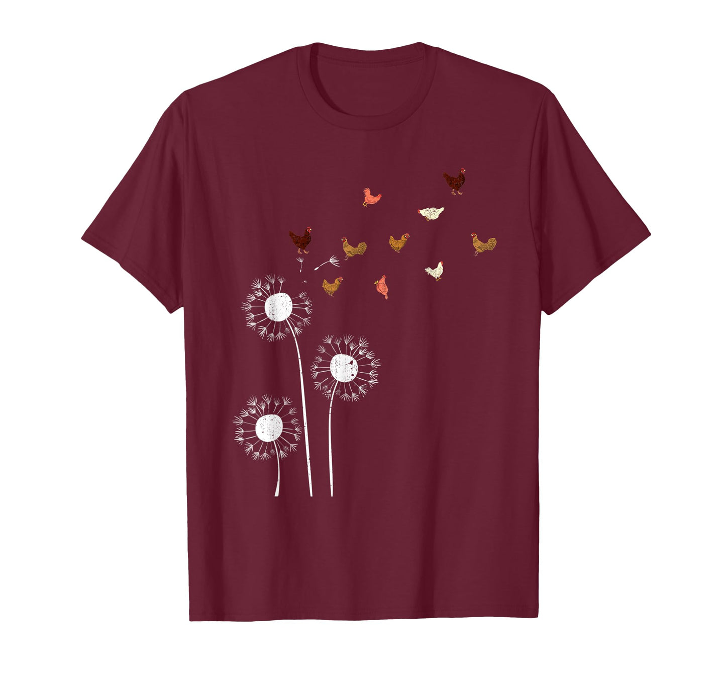 Poultry Farm Animal Farming Farmer Bird Dandelion Chicken T-Shirt