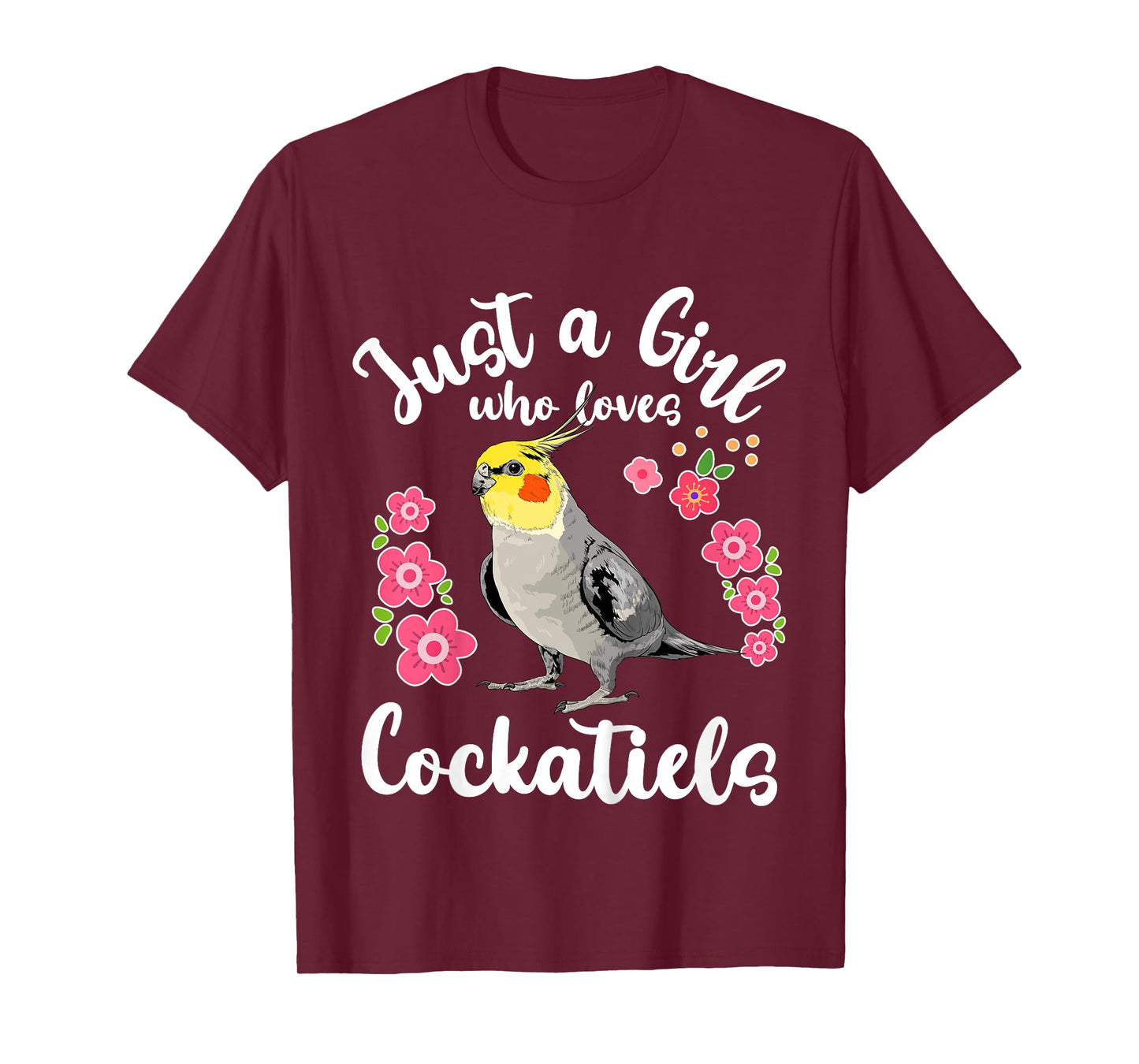 Kids Cockatiel Just a Girl Who Loves Cockatiels T-Shirt