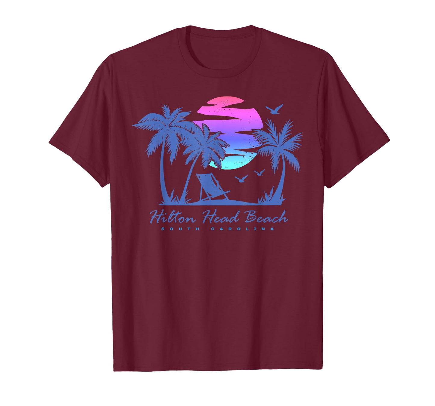 HILTON HEAD BEACH SOUTH CAROLINA Vacation Vintage Sunset Men Women Kids T-Shirt