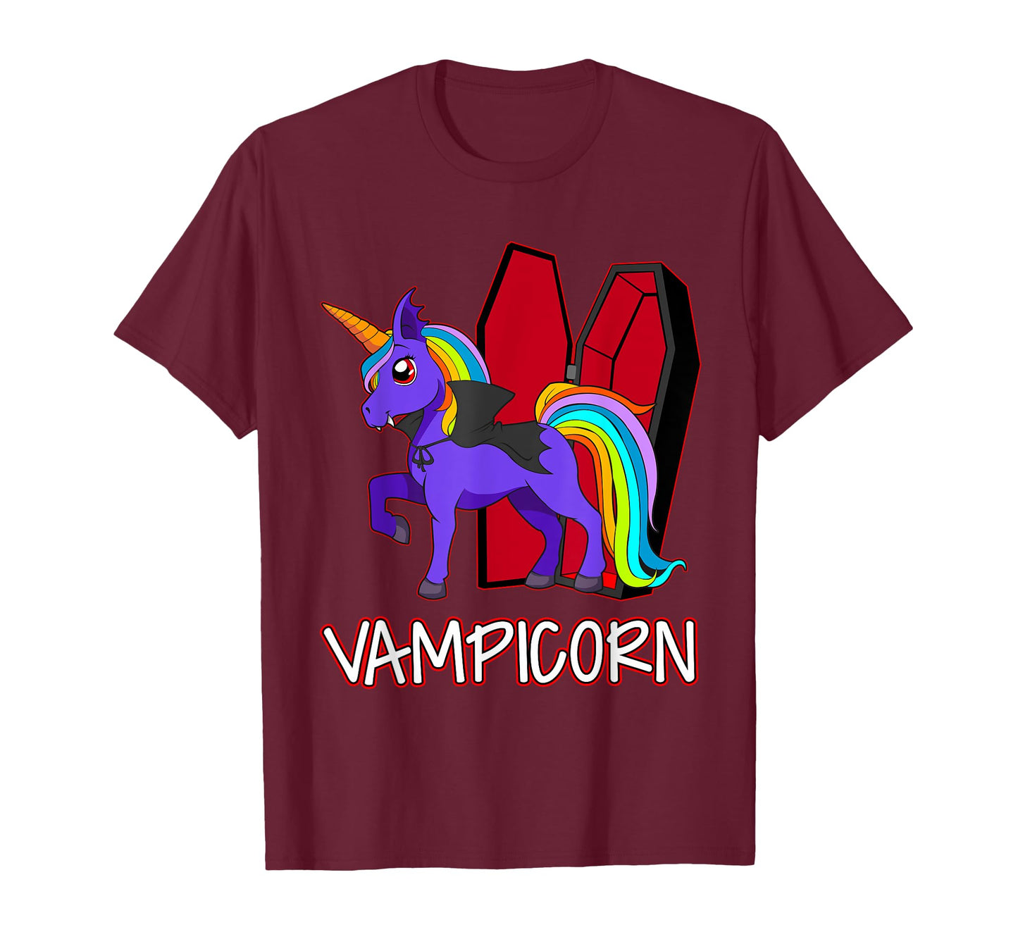 Unicorn Vampire Vampicorn Cute Women Halloween Party T-Shirt