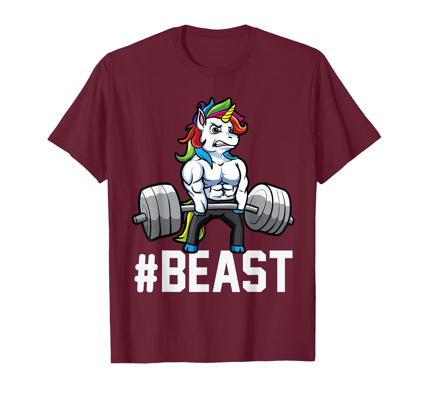 Unicorn Deadlift Beast Weightlifting Graphic Getting Strong T-Shirt
