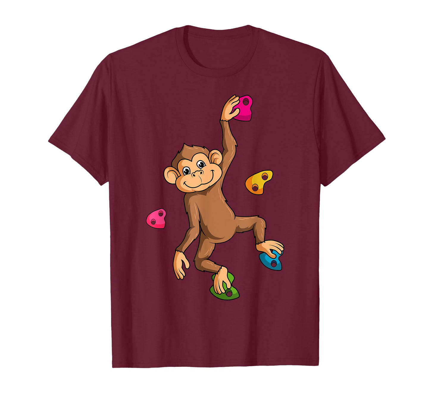 Bouldering Climber Free Climbing Monkey Small Rock Formation T-Shirt