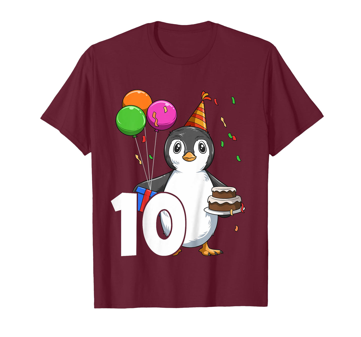 Penguin Birthday 10 Penguin 10th Birthday Penguin Party 10th T-Shirt