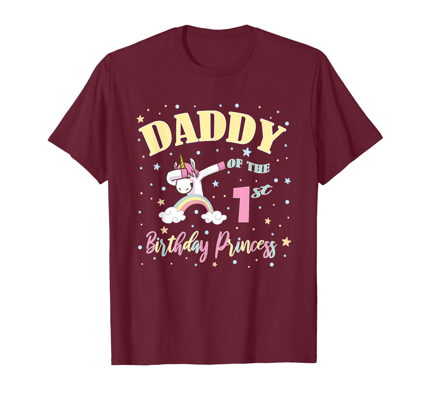 Daddy Of The 1st Birthday Princess - 1 Year Old Unicorn Dad T-Shirt