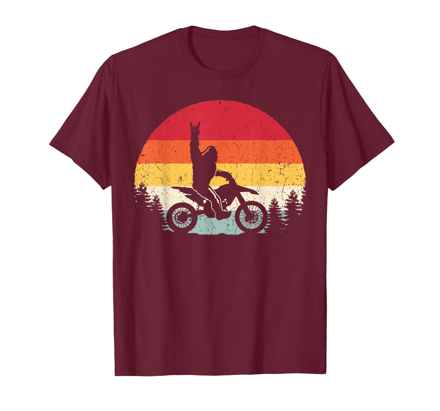 Bigfoot Dirt Bike Motocross Funny Sasquatch Enduro Vintage T-Shirt