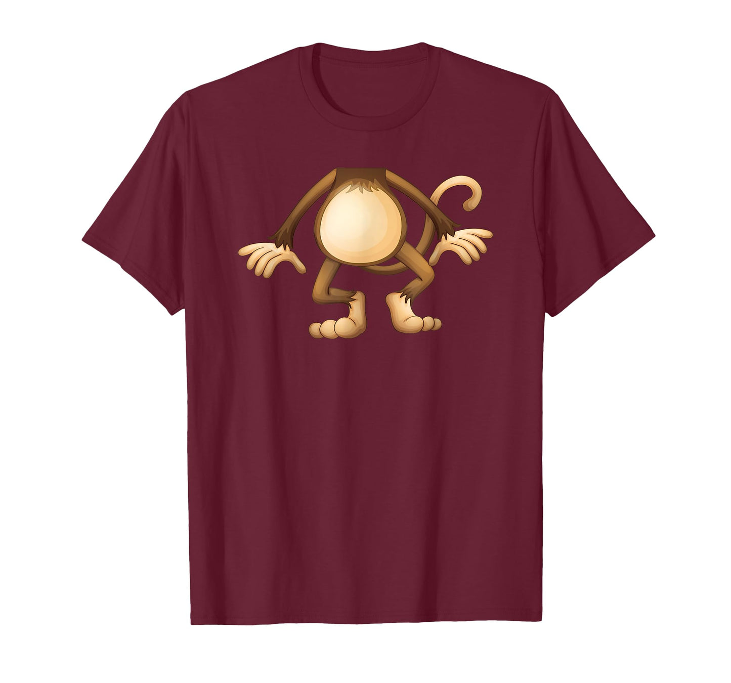 Headless Monkey Lazy DIY Halloween Costume Funny Animal Body T-Shirt