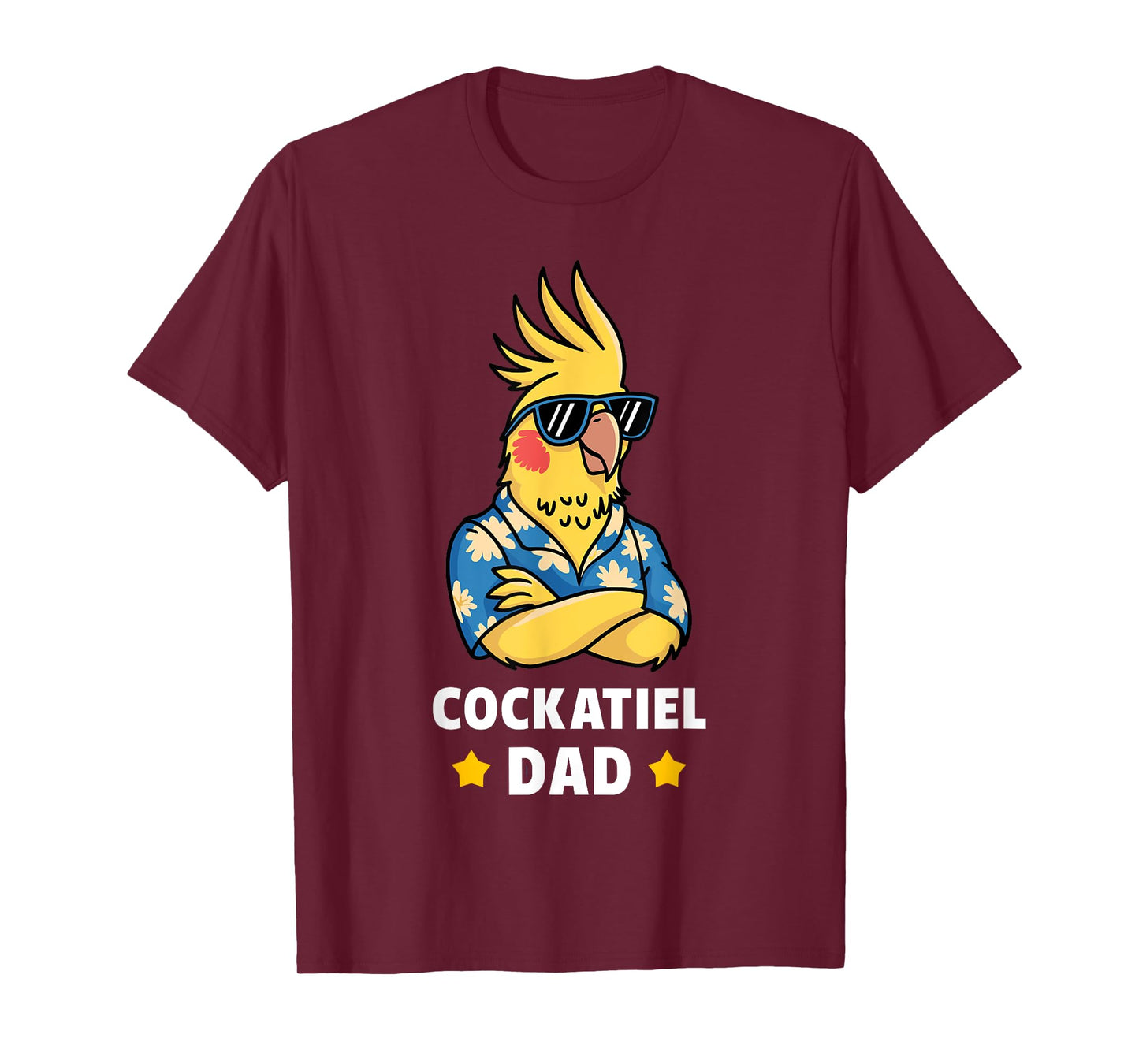 Cockatiel Art For Men Father Cockatoo Bird Cockatiel Lover T-Shirt