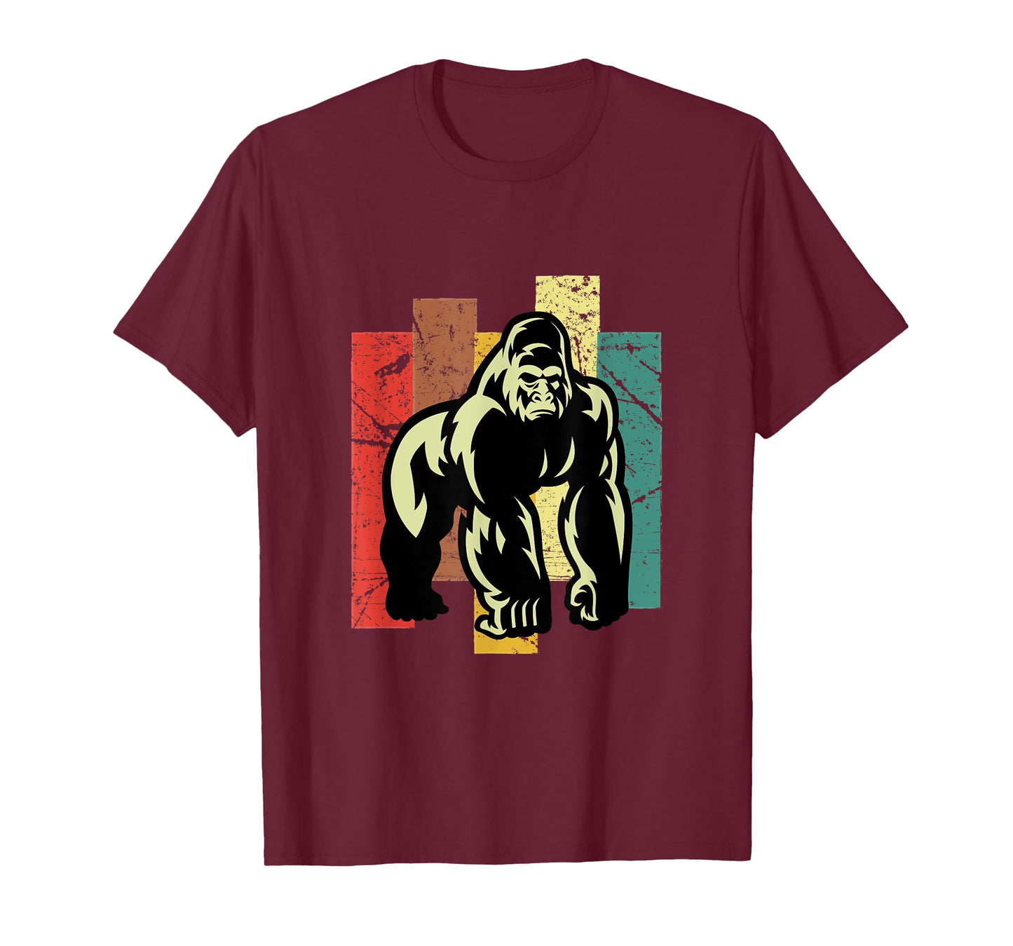 Gorilla Shirt Retro 70s Vintage Animal Lover Art Tshirt T-Shirt