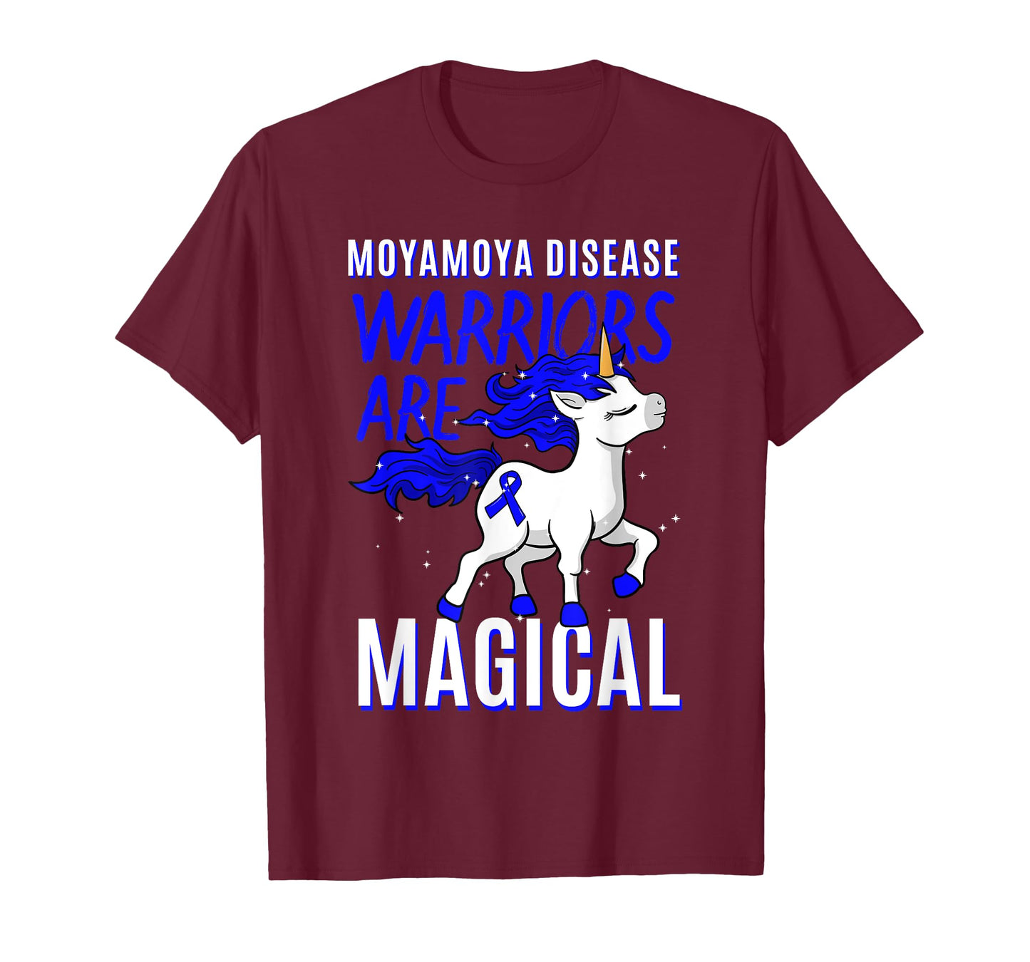 Moyamoya Disease Warrior Disorder Blood Vessel Unicorn T-Shirt