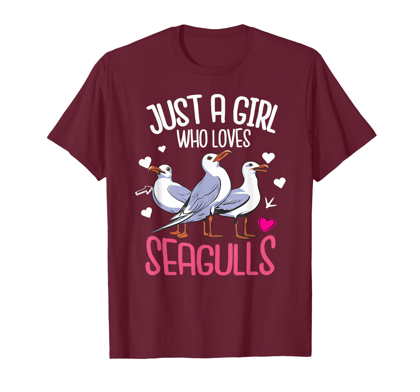 Just A Girl Who Loves Seagulls – Funny Seagull Gift T-Shirt