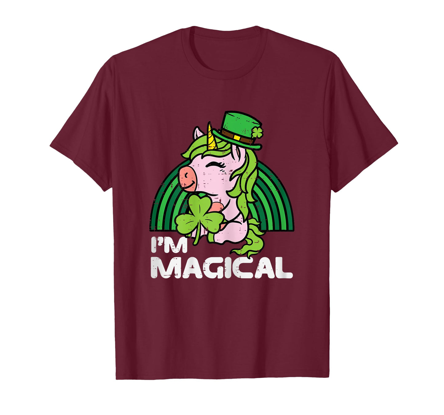 St Patricks Day Unicorn Im Magical Irish Girls Kids Toddlers T-Shirt