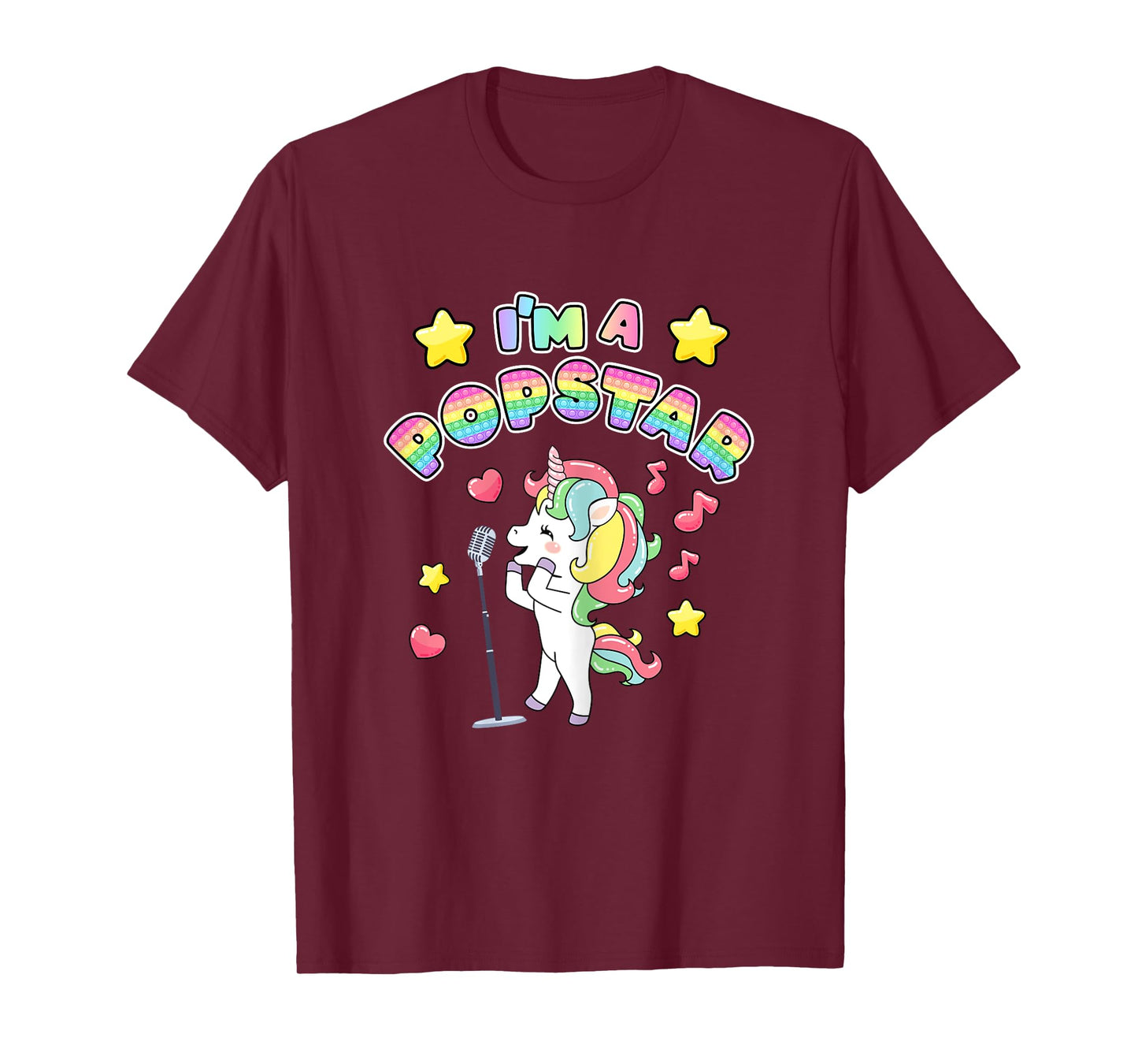 I'm A Popstar Happy Singing Unicorn Popstar T-Shirt