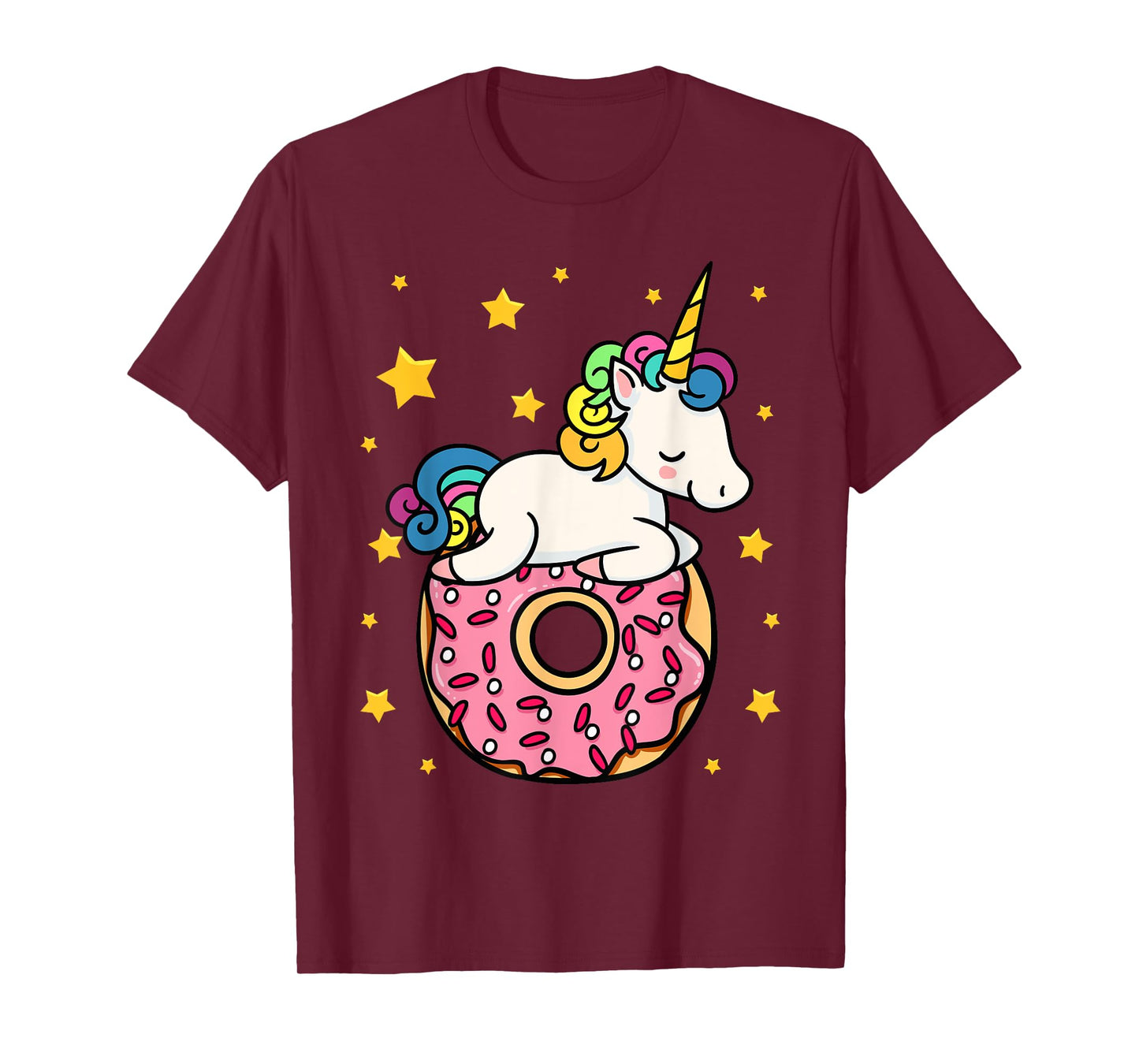 Unicorn Donut Doughnut Dessert Food Lover Candy Gift Idea T-Shirt