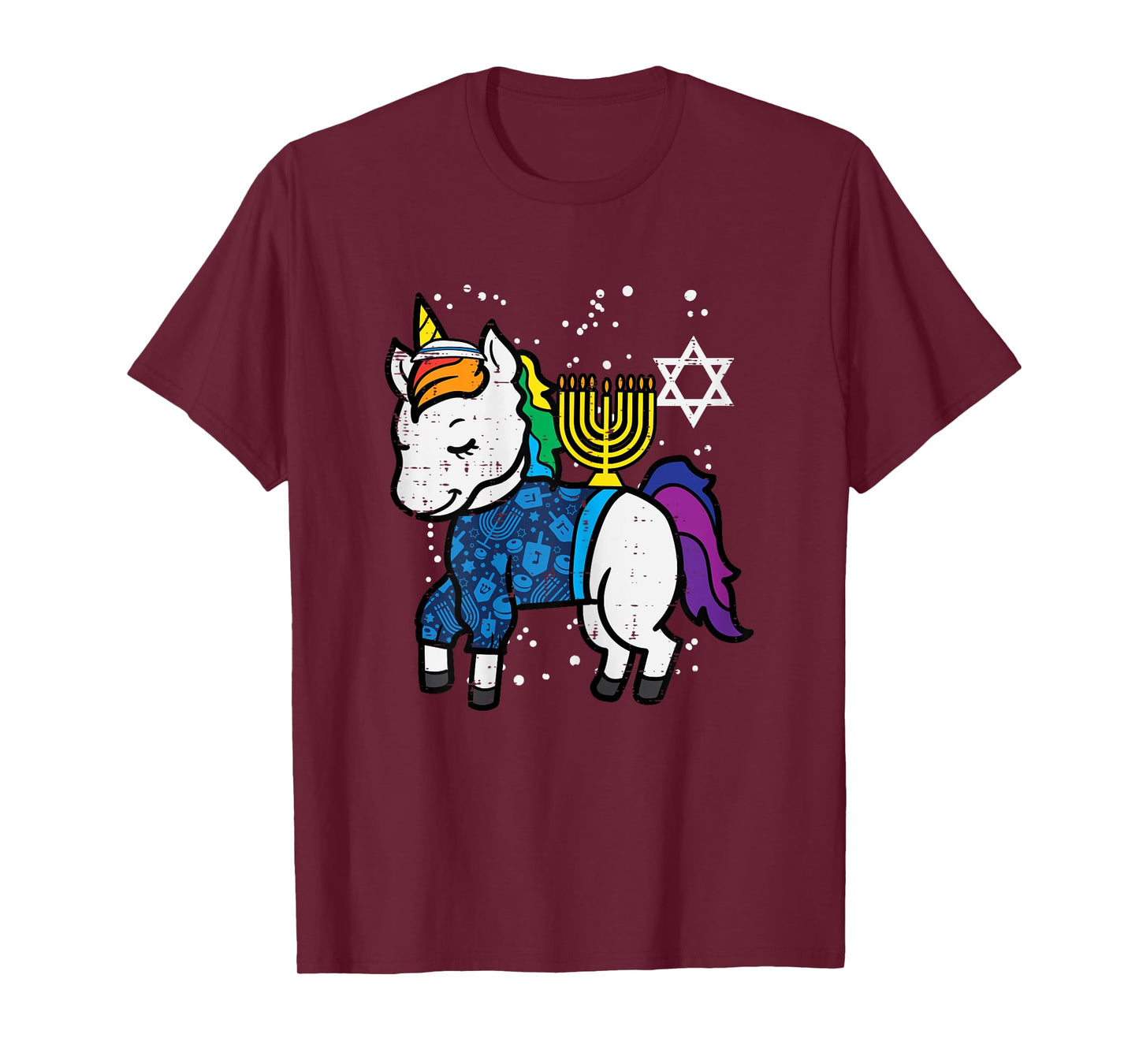 Jew Unicorn Hanukkah Chanukah Jewish Girls Kids Toddler T-Shirt