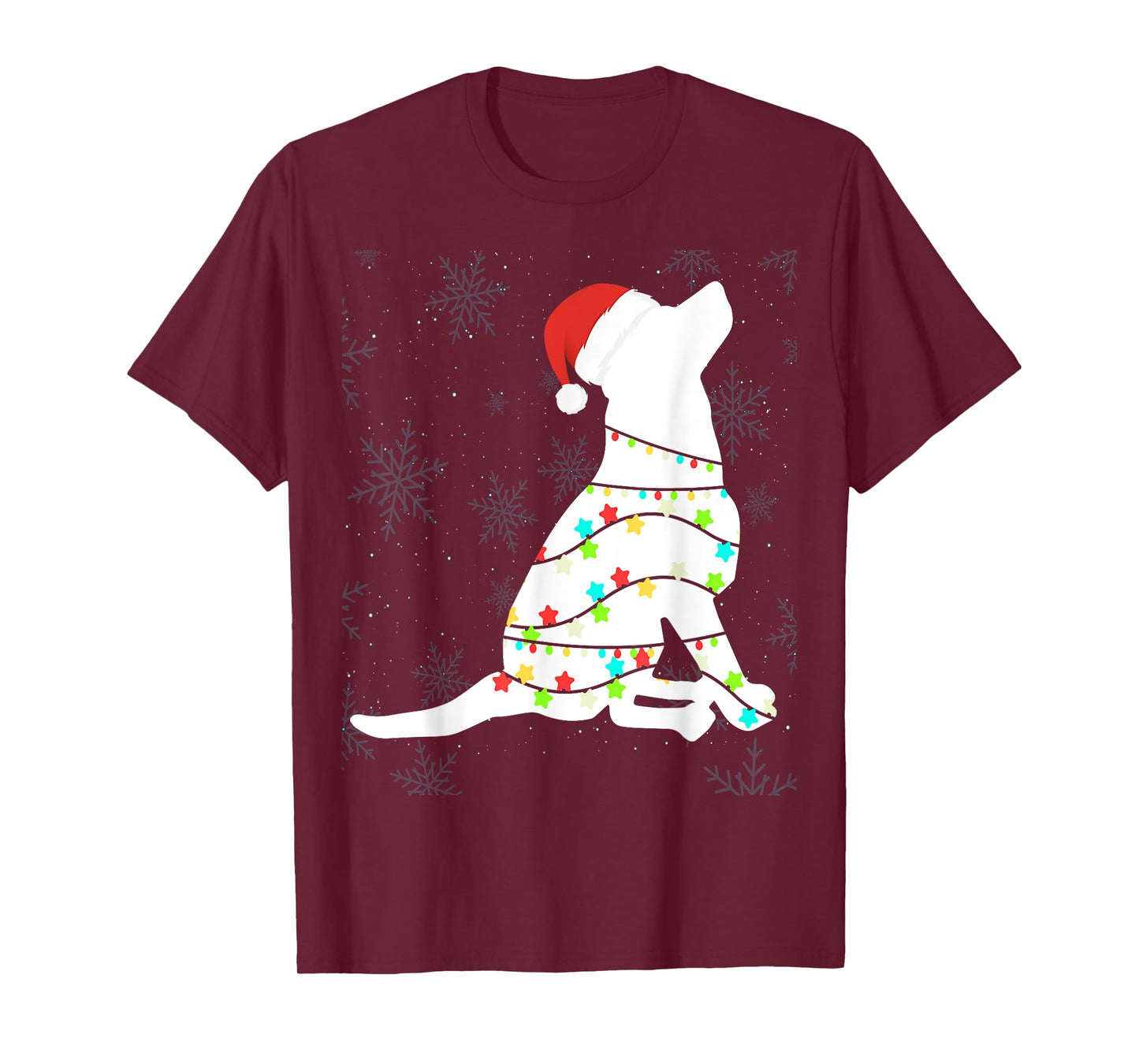 Christmas Lights Labrador Retriever T Shirt Dog Lover Gift T-Shirt for Men Women Kids