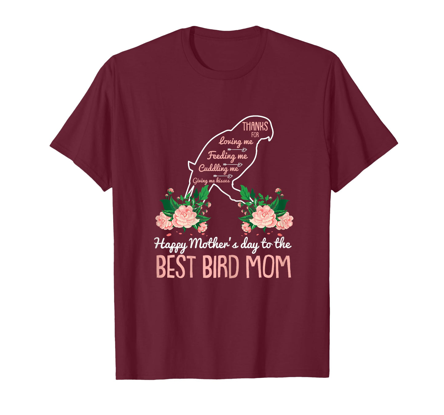 Best Bird Mom Mothers Day Cute Animal Lover Mama Momma Mommy T-Shirt