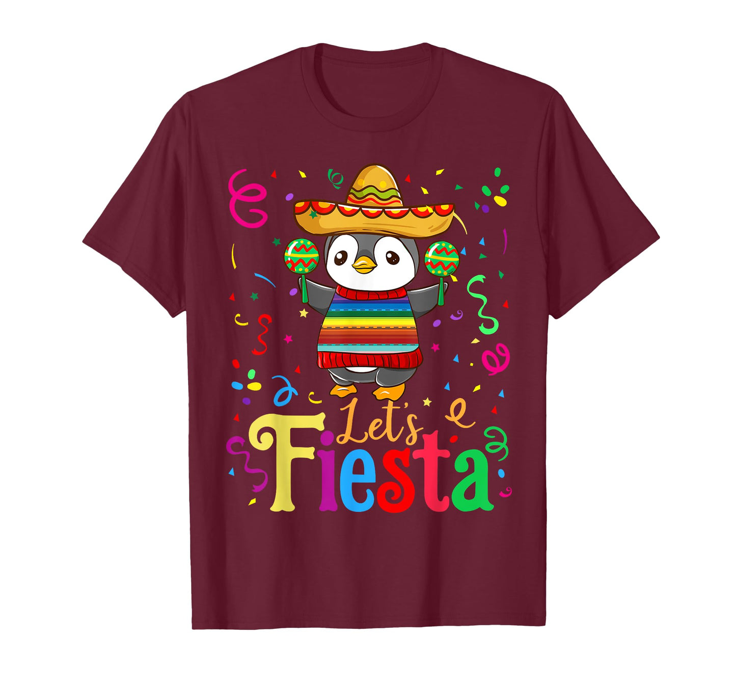 Cinco De Mayo 2020 Shirt Funny Mexican Penguin Let's Fiesta T-Shirt