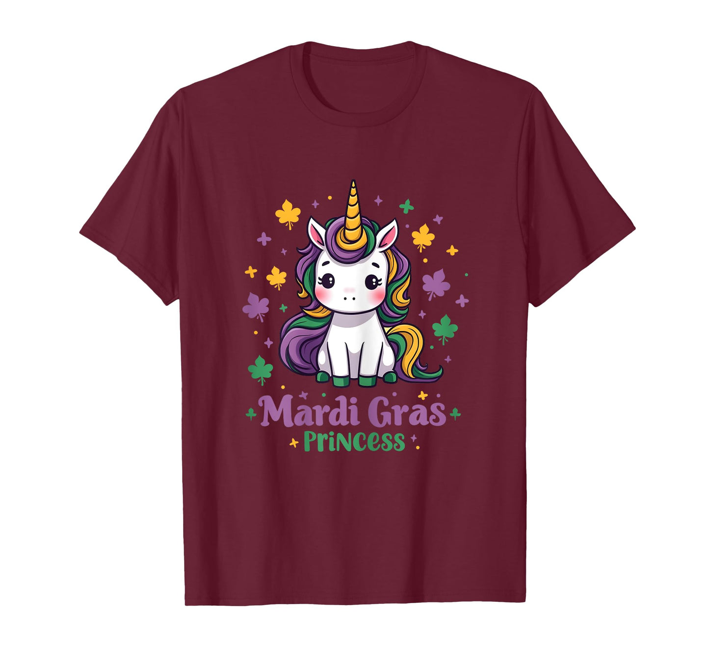 Mardi Gras Princess Unicorn Fat Tuesday Girls Kids Toddler T-Shirt