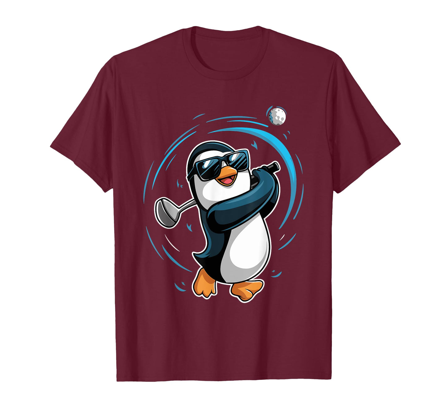 Penguin Playing Golf Sport Animal Cute Penguin Golfer T-Shirt