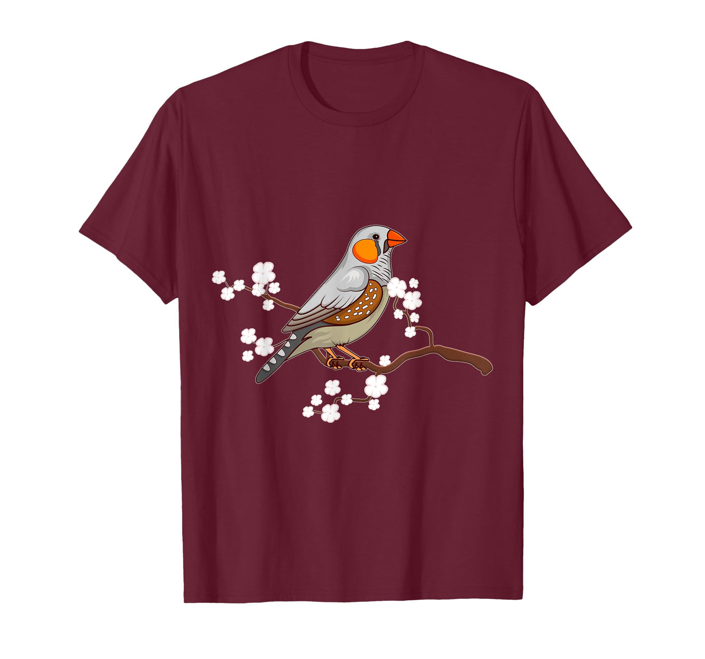 Zebra Finches in Cherry Blossom Japan Design T-Shirt