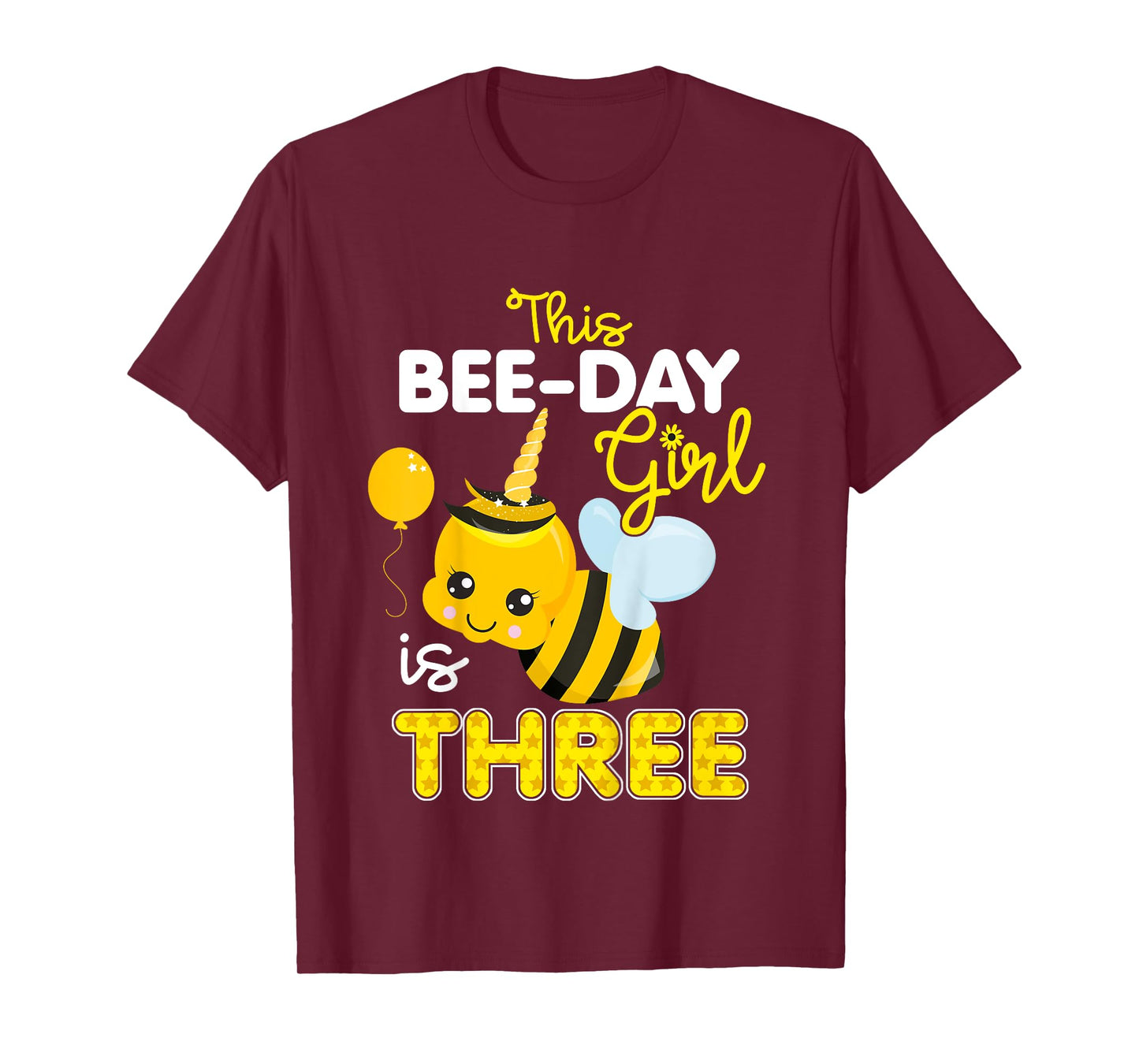 3rd Birthday Girl Bee Themed 3 Year Old Bday Matching Party T-Shirt