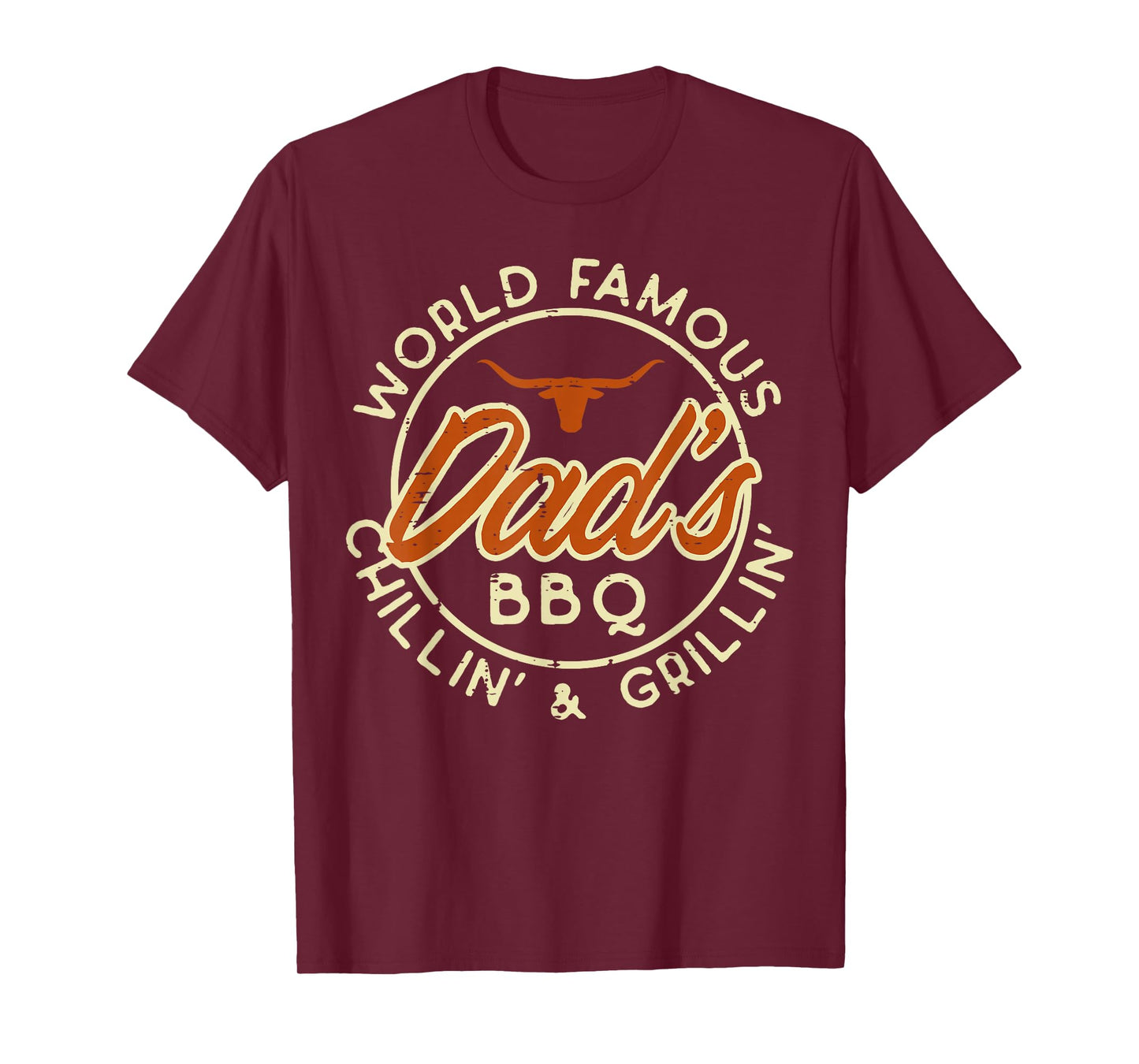 Worlds Famous Dads Bbq Grillin Barbecue Fathers Day Papa T-Shirt