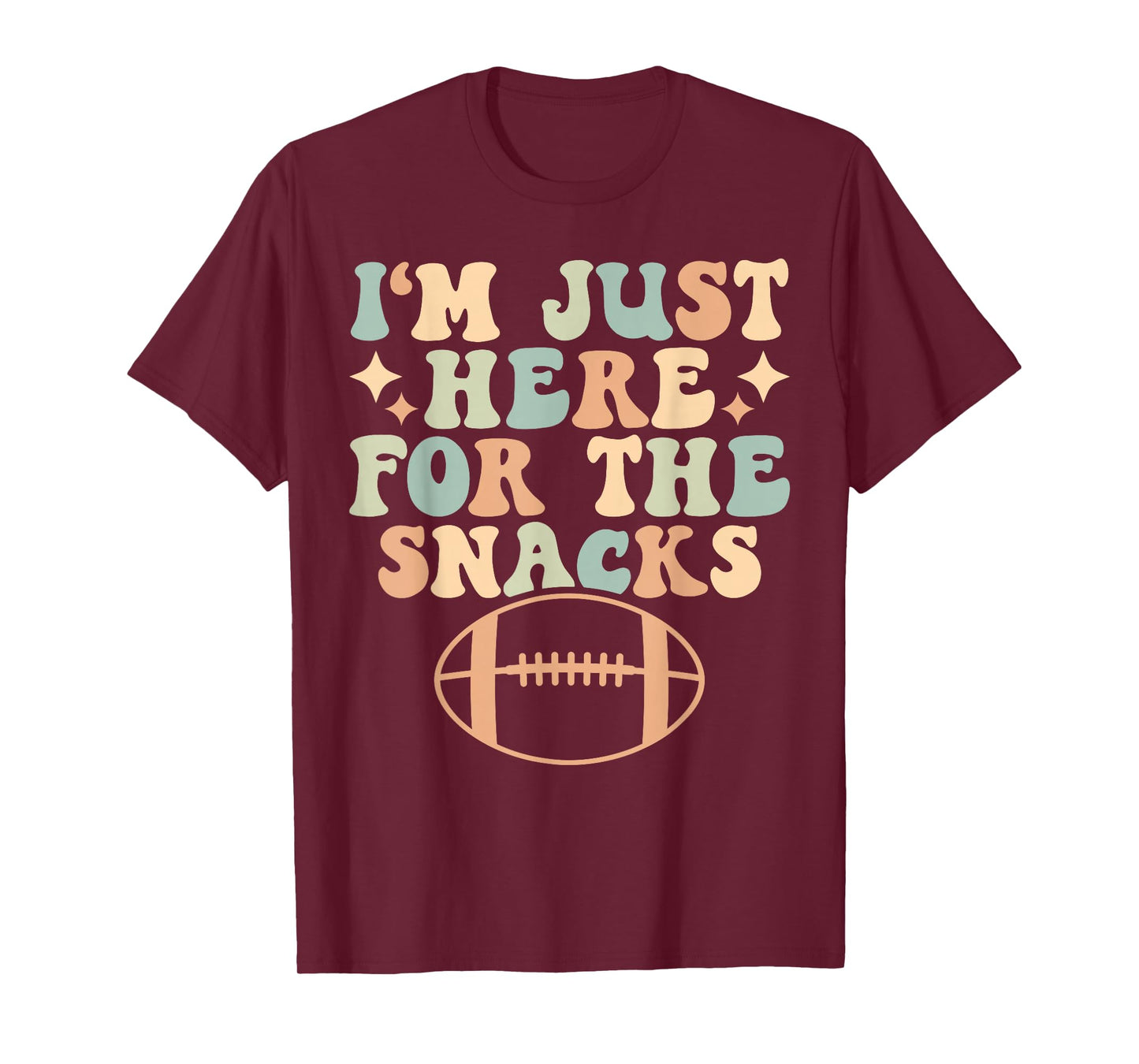 Retro I'm Just Here For The Snacks Fantasy Football T-Shirt