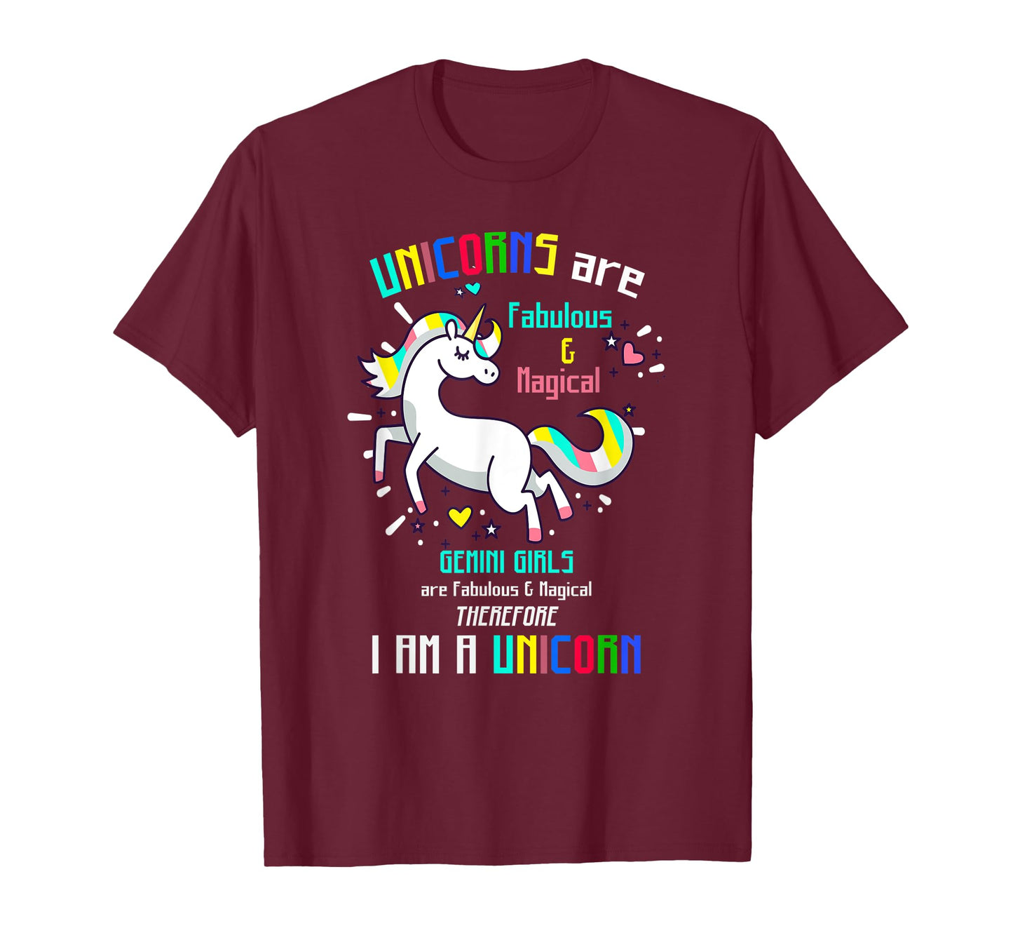 GEMINI SIGN | UNICORNS | GEMINI GIRLS ARE FABULOUS - Birthda T-Shirt