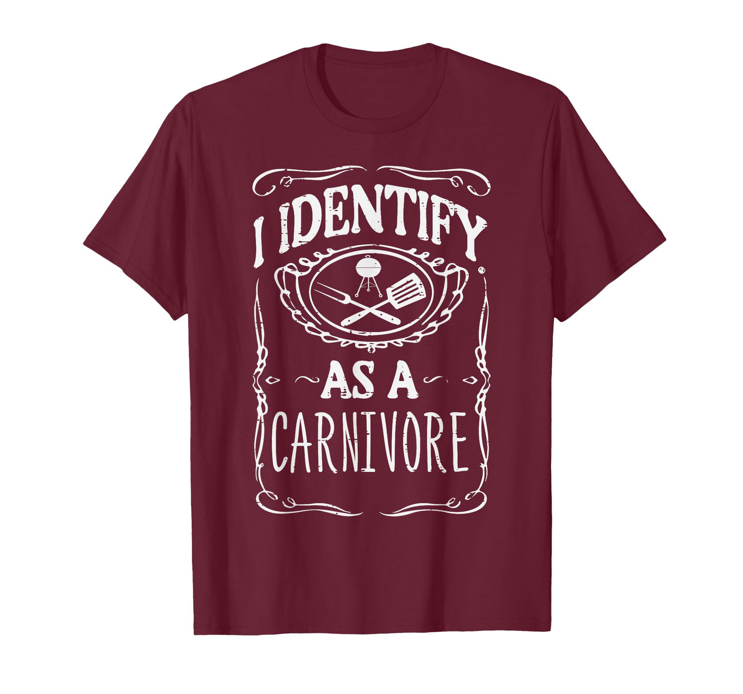 Bbq Meat I Identify Carnivore Barbecue Grill Men Women Kids T-Shirt
